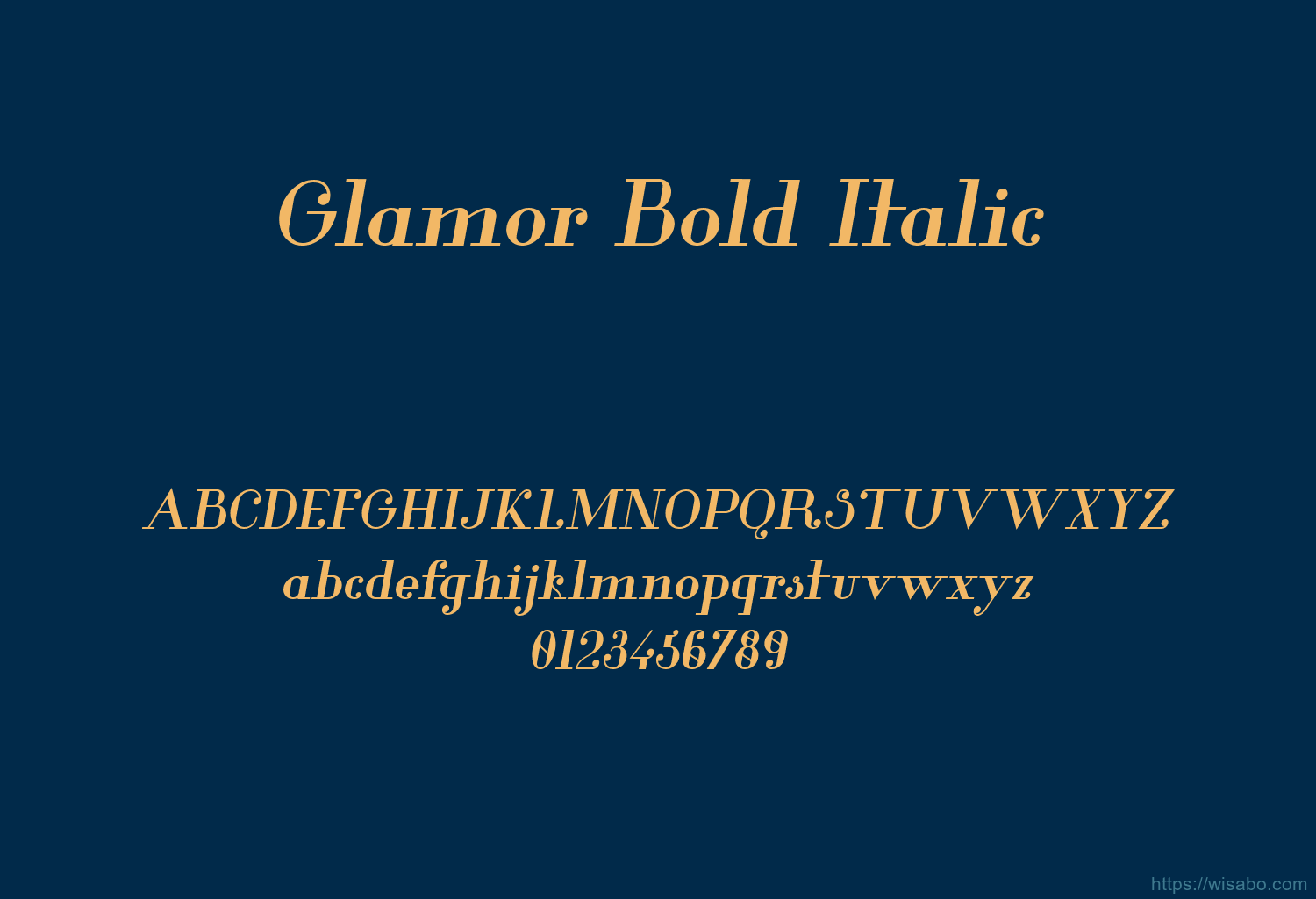 Glamor Bold Italic Glamor Bold Italic