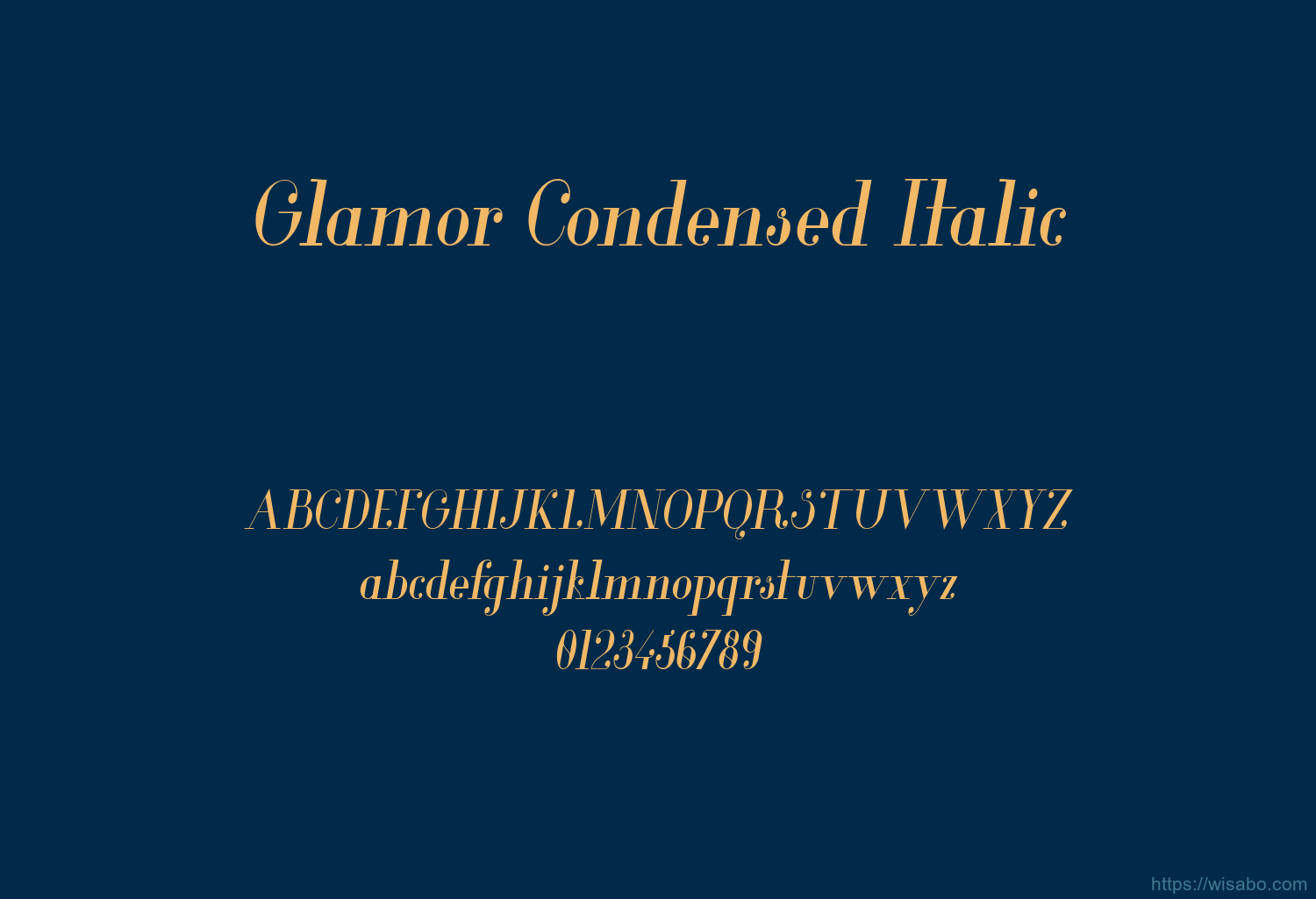 Glamor Condensed Italic Glamor Condensed Italic