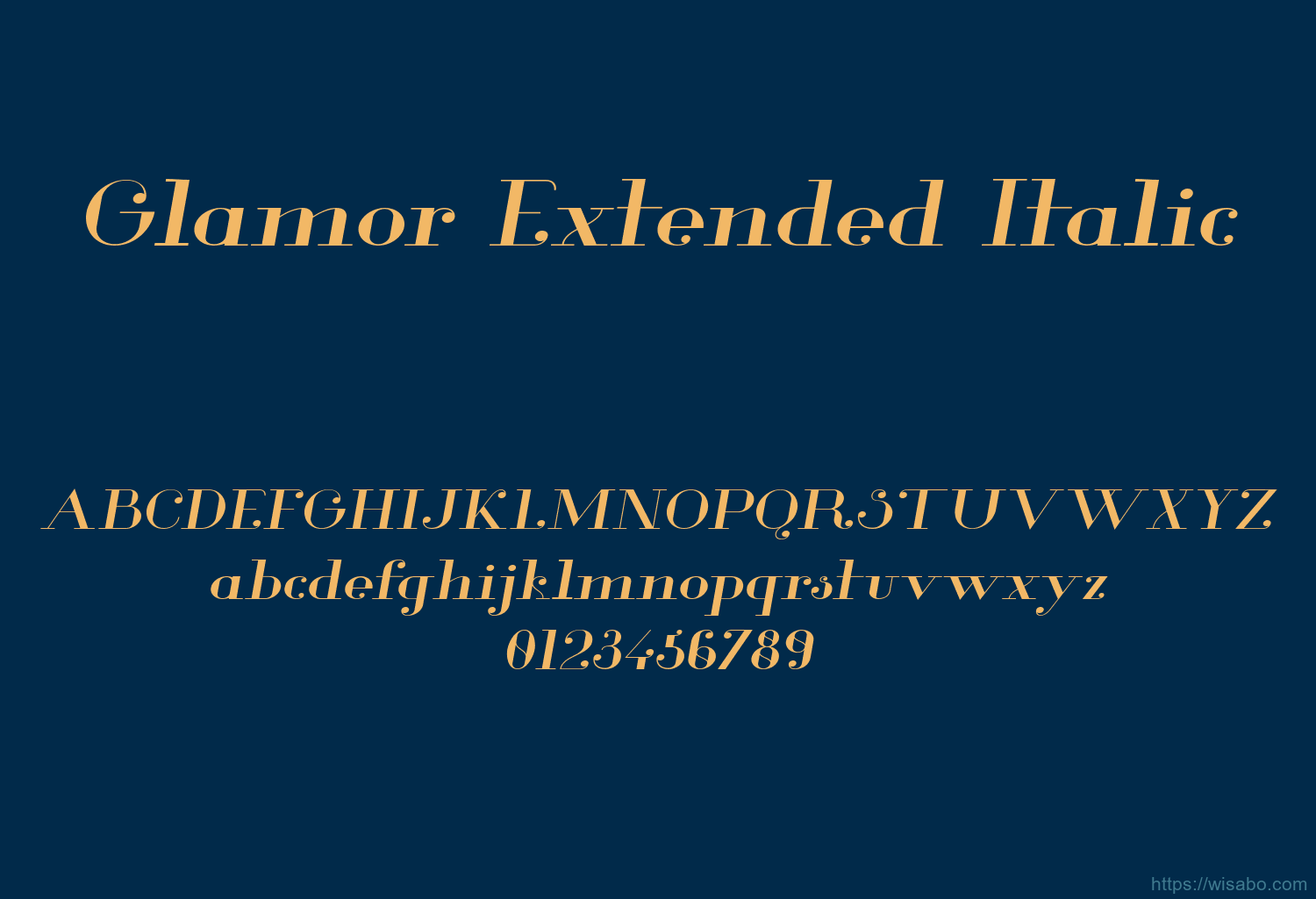 Glamor Extended Italic Glamor Extended Italic