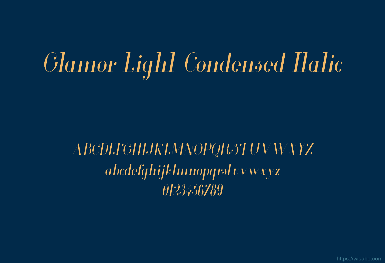 Glamor Light Condensed Italic Glamor Light Condensed Italic