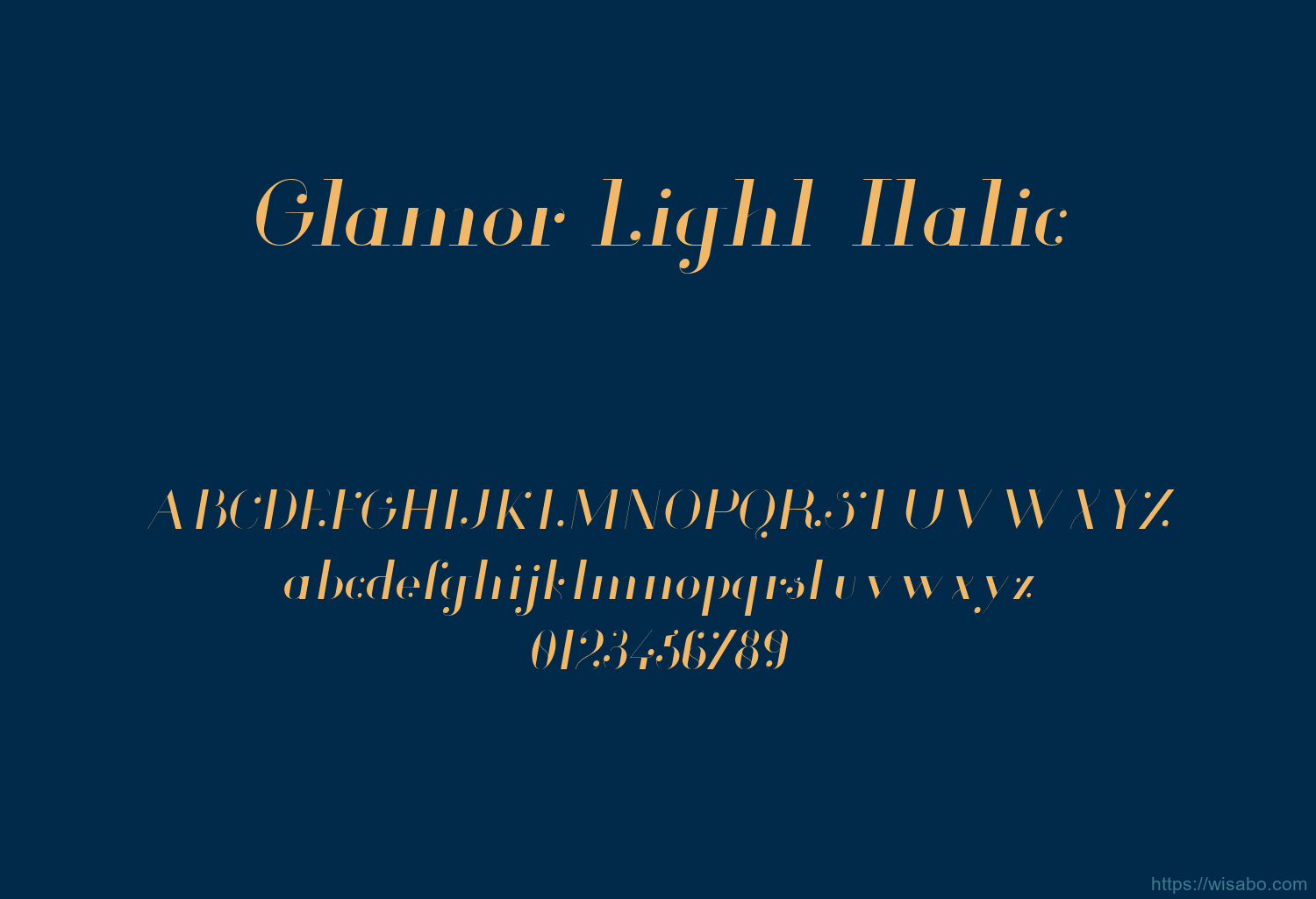 Glamor Light Italic Glamor Light Italic