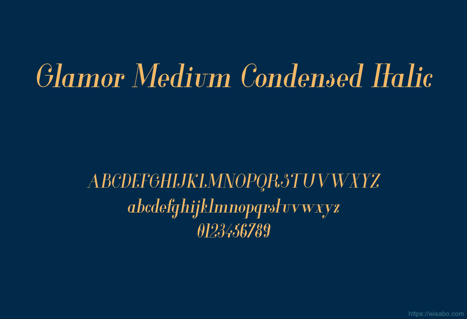 Glamor Medium Condensed Italic Glamor Medium Condensed Italic