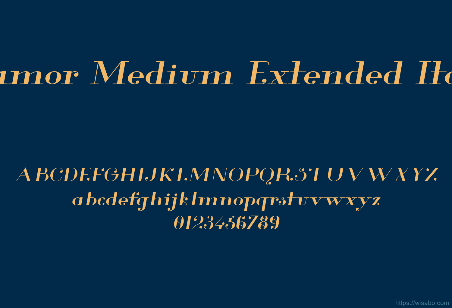 Glamor Medium Extended Italic Glamor Medium Extended Italic