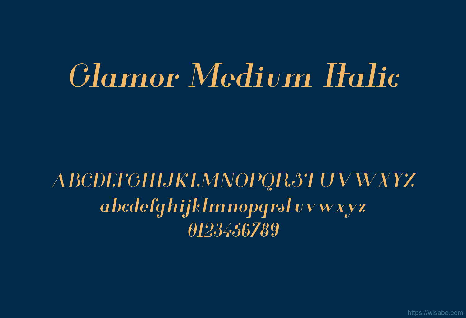 Glamor Medium Italic Glamor Medium Italic