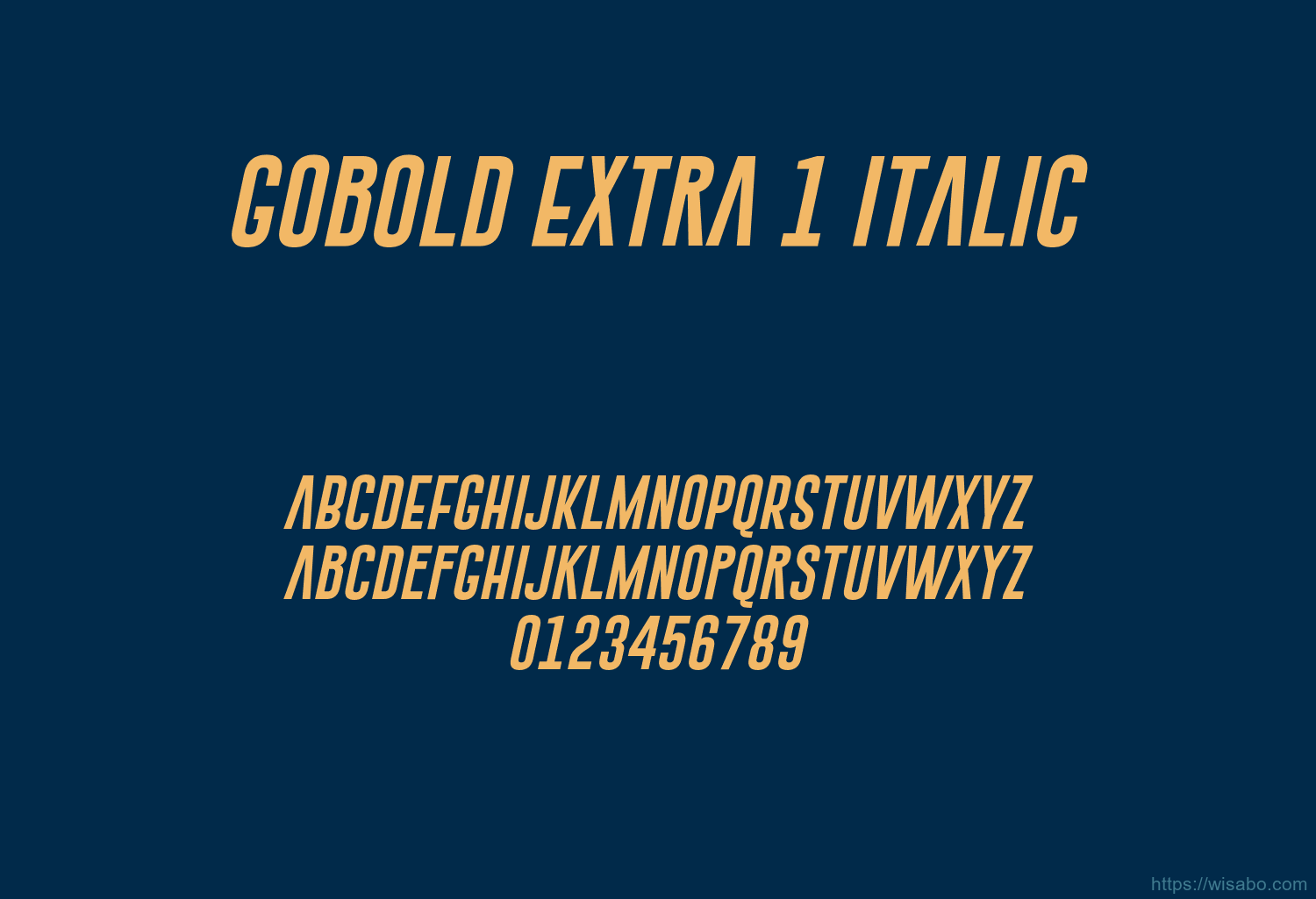 Gobold Extra 1 Italic Gobold Extra 1 Italic