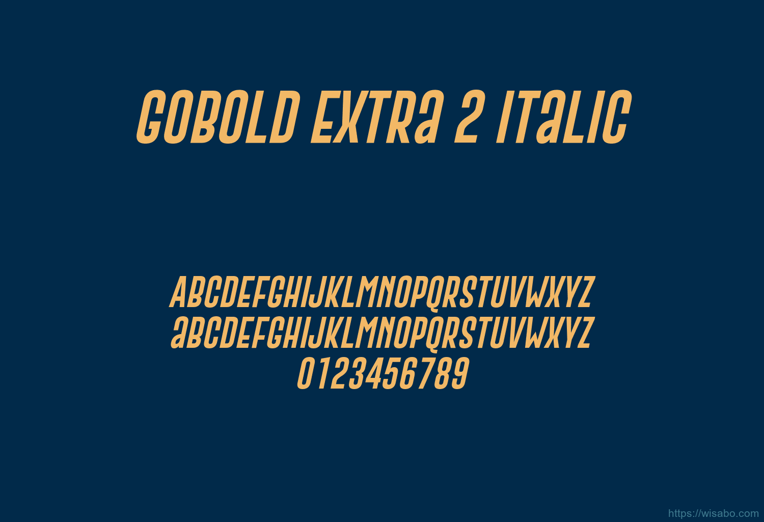 Gobold Extra 2 Italic Gobold Extra 2 Italic