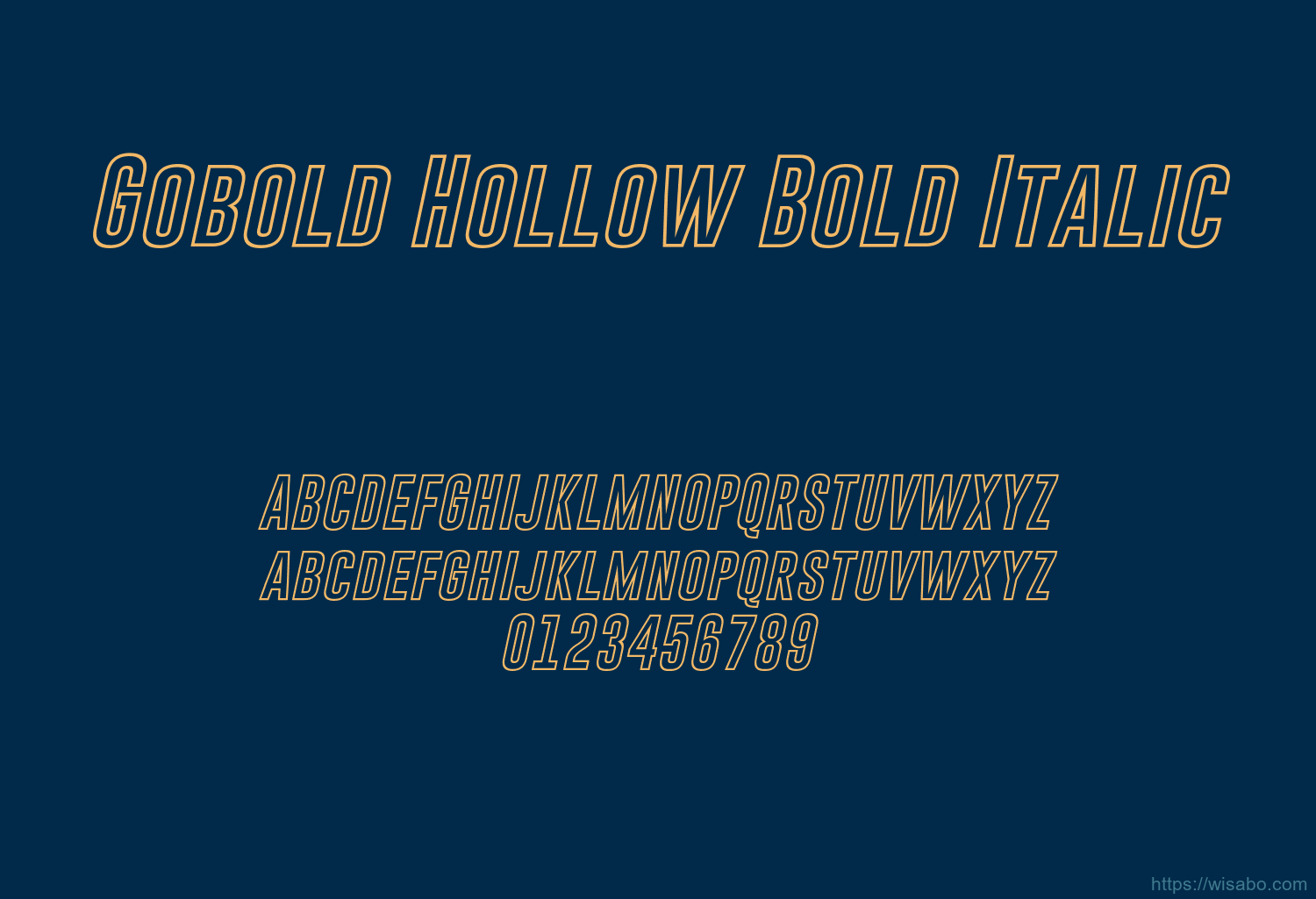 Gobold Hollow Bold Italic Gobold Hollow Bold Italic