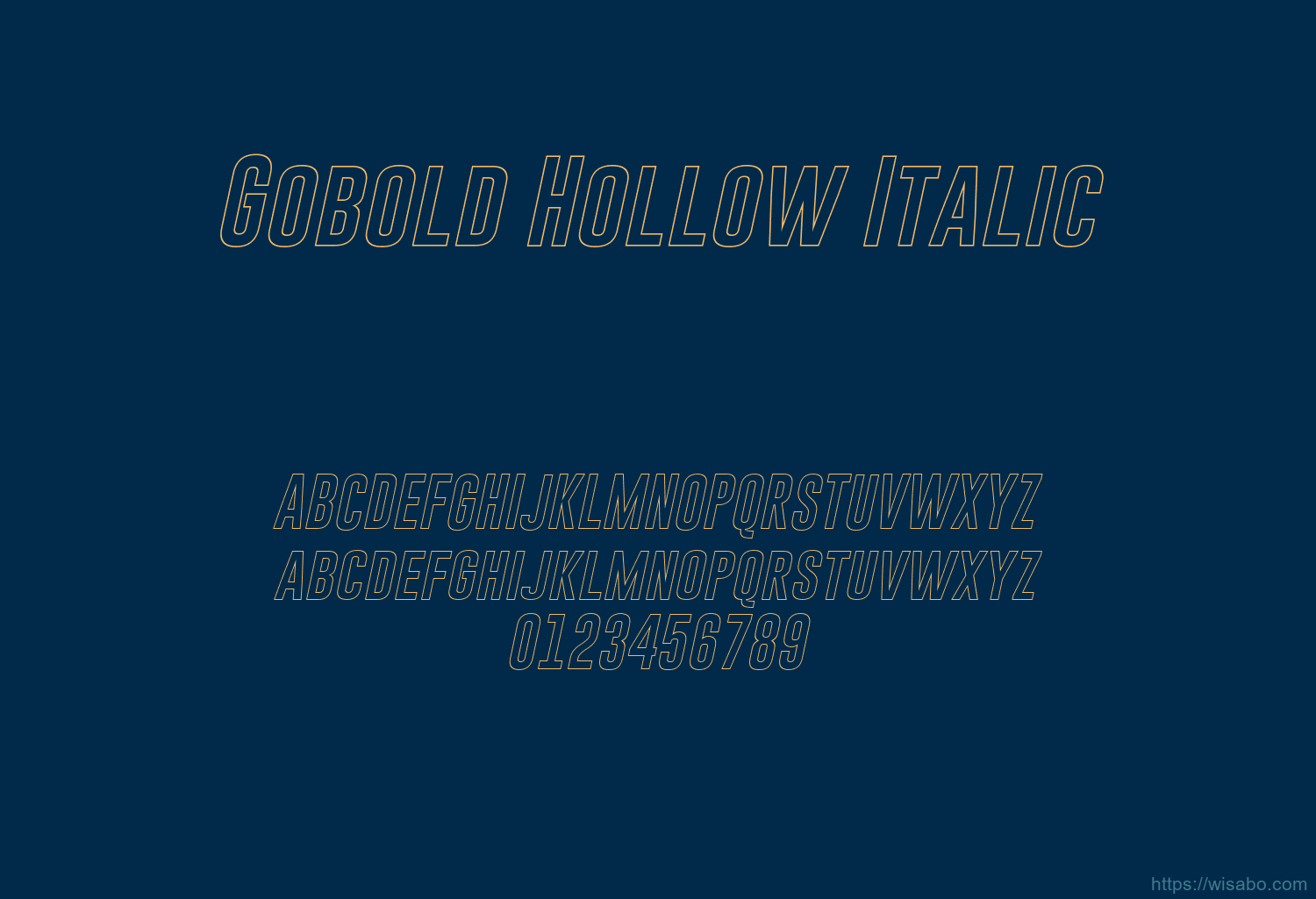 Gobold Hollow Italic Gobold Hollow Italic
