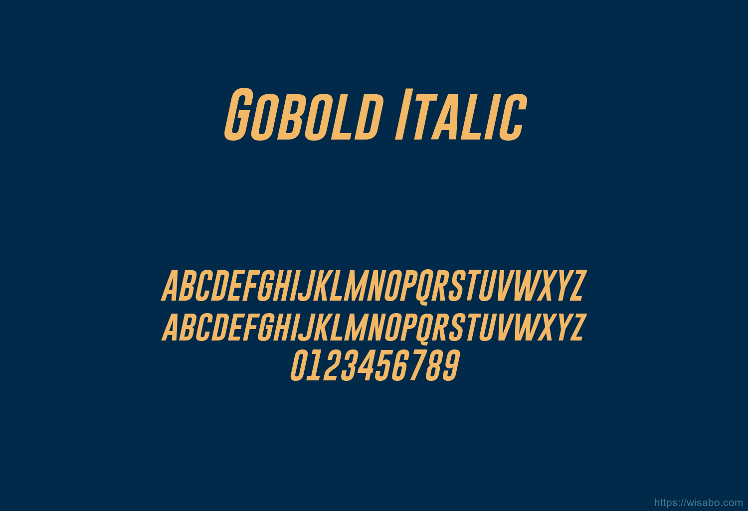 Gobold Italic Gobold Italic