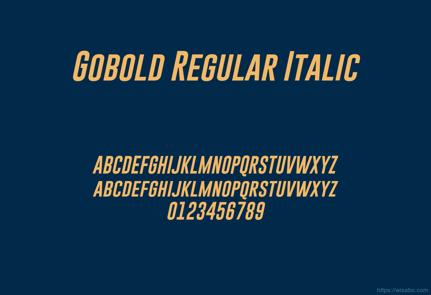 Gobold Regular Italic
