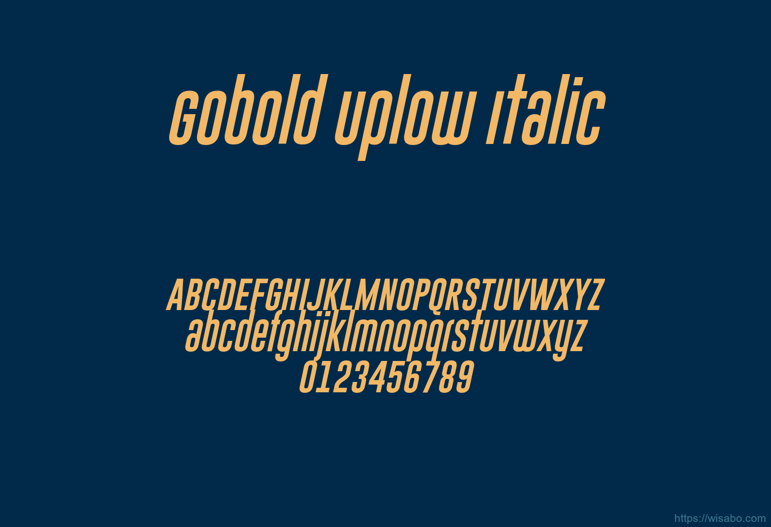 Gobold Uplow Italic Gobold Uplow Italic