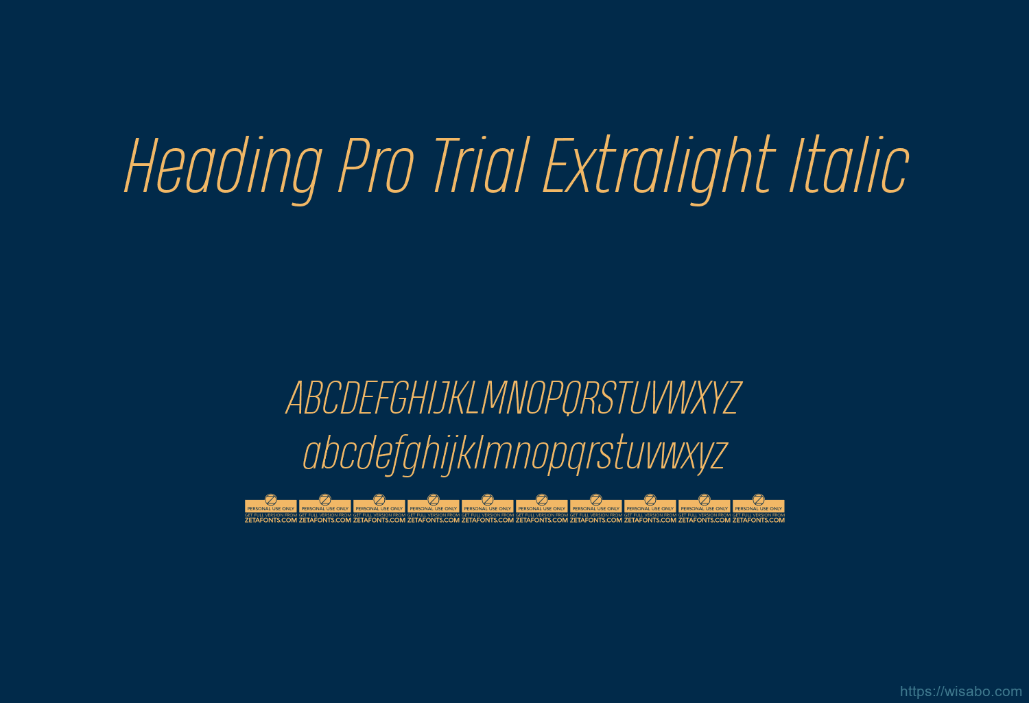 Heading Pro Trial Extralight Italic Heading Pro Trial Extralight Italic