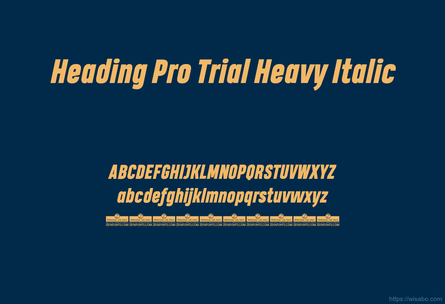 Heading Pro Trial Heavy Italic Heading Pro Trial Heavy Italic