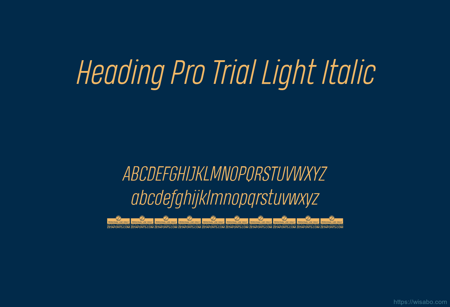 Heading Pro Trial Light Italic Heading Pro Trial Light Italic