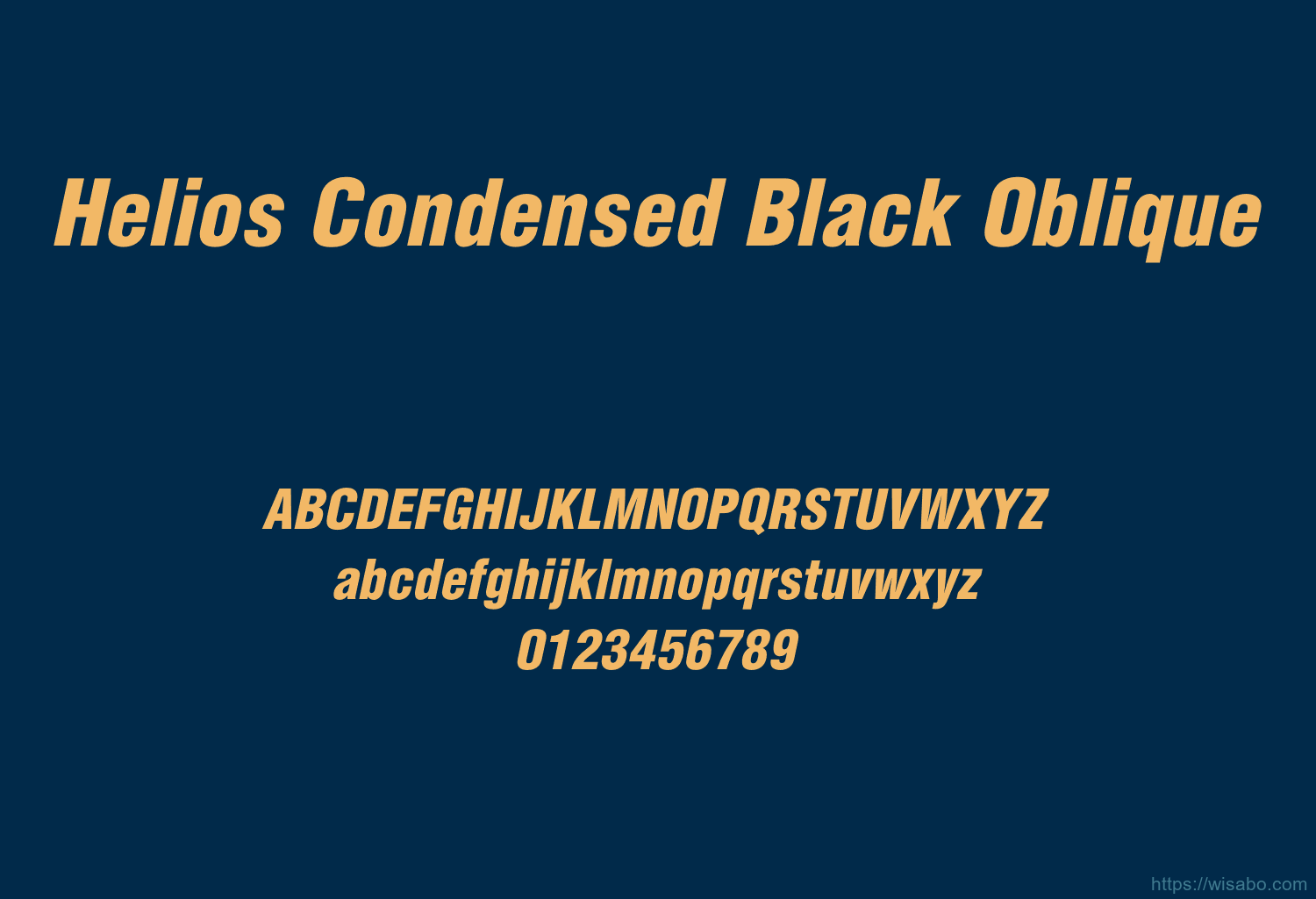 Helios Condensed Black Oblique