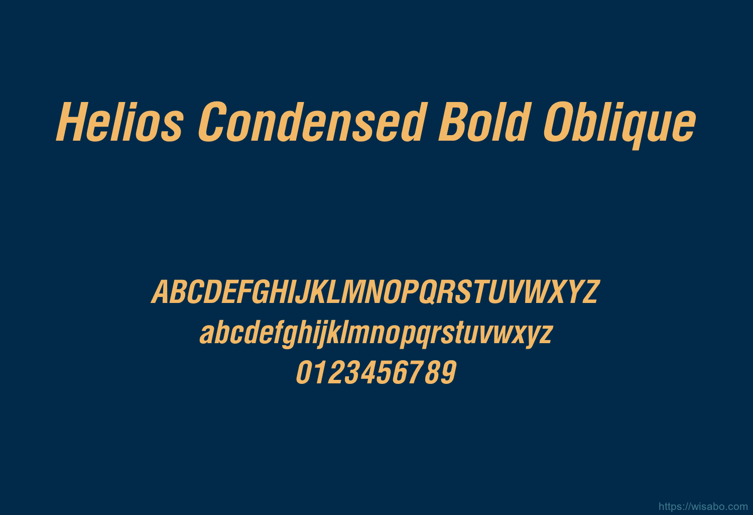 Helios Condensed Bold Oblique