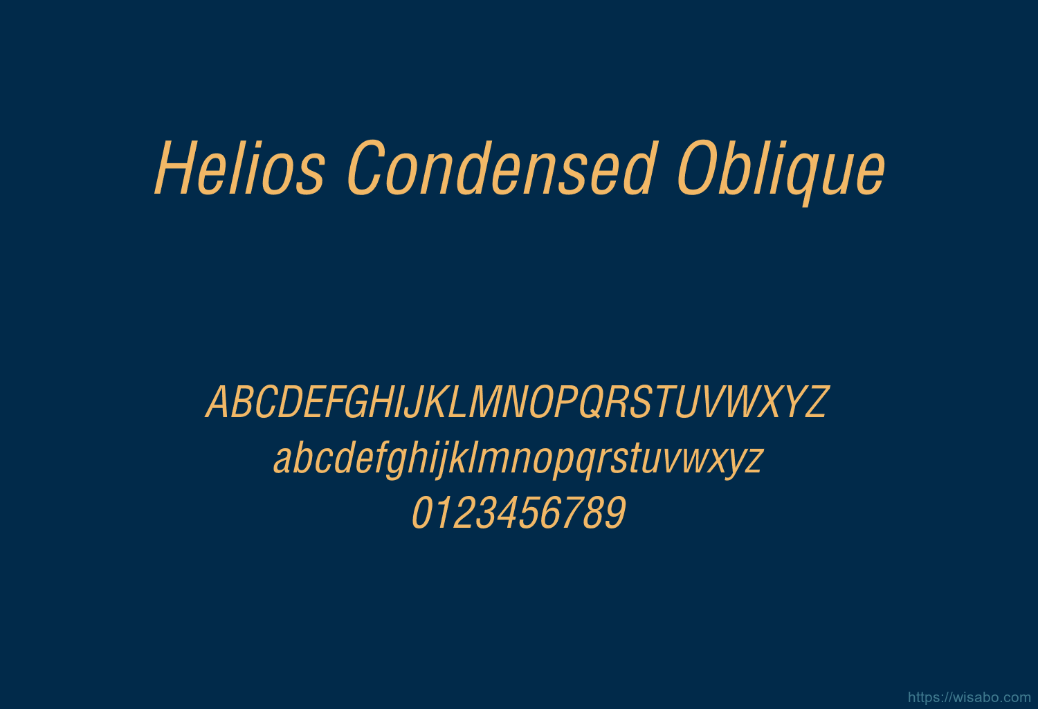 Helios Condensed Oblique