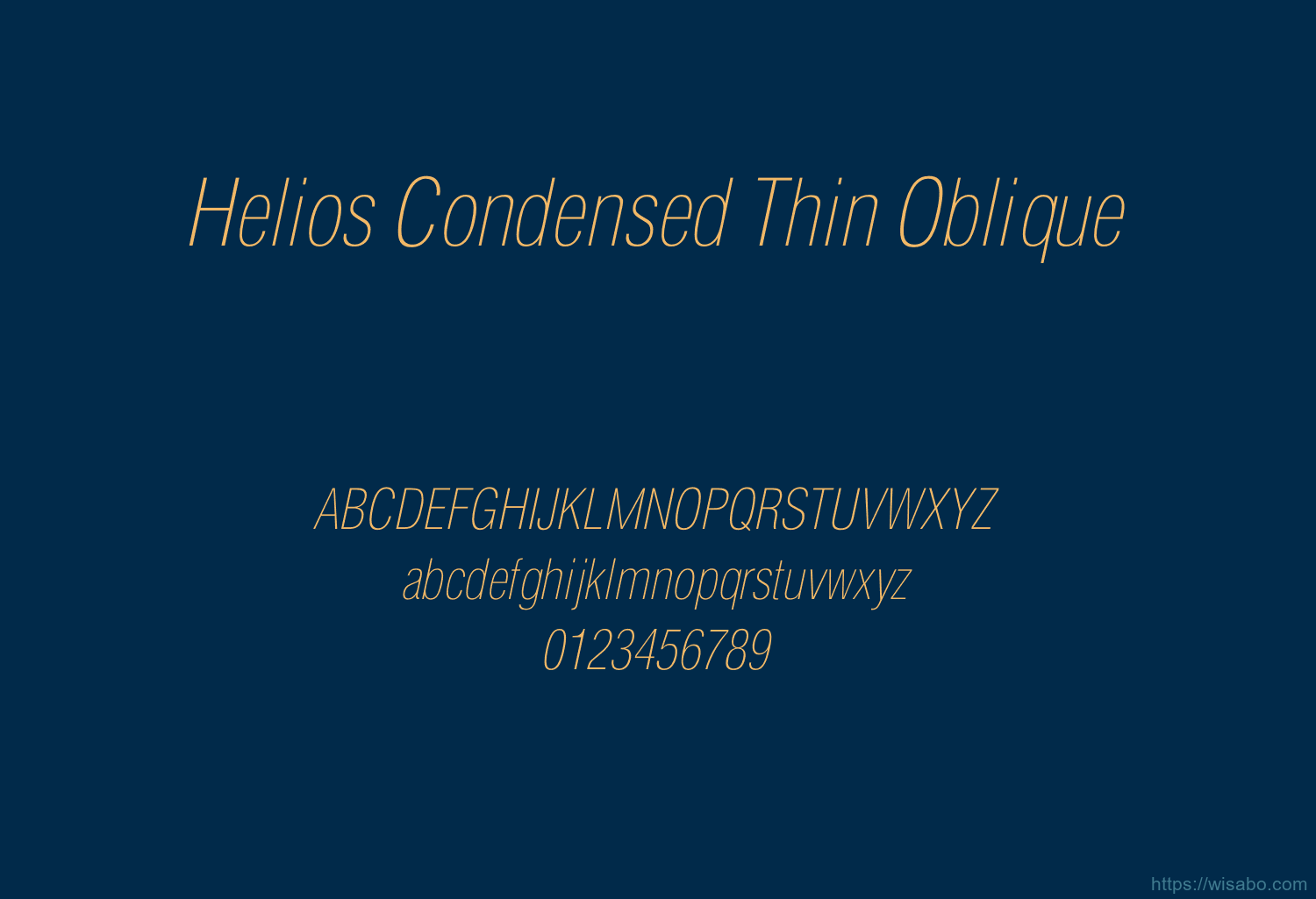 Helios Condensed Thin Oblique