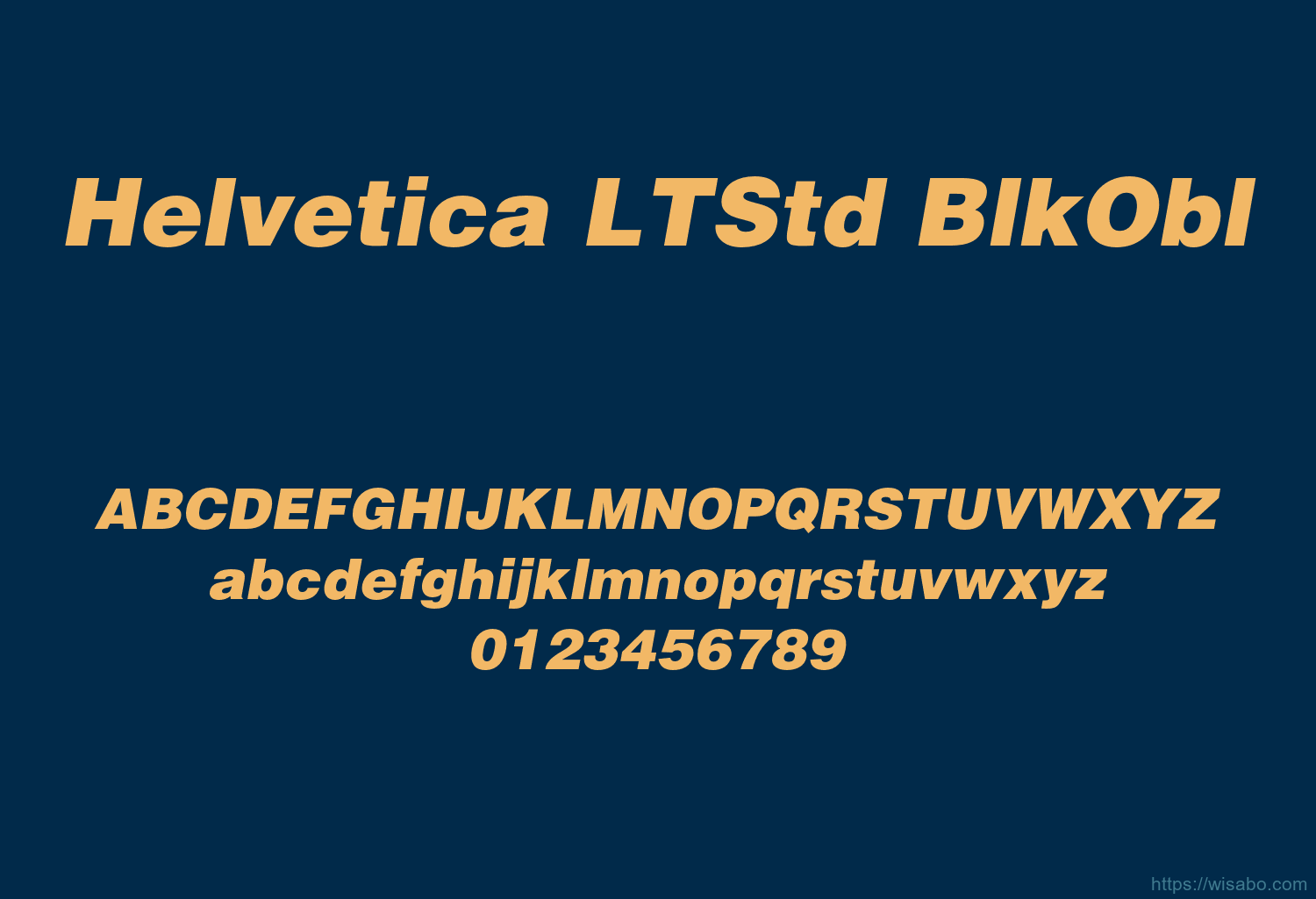 Helvetica LTStd BlkObl