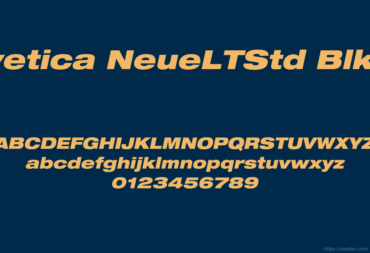 Helvetica NeueLTStd BlkExO