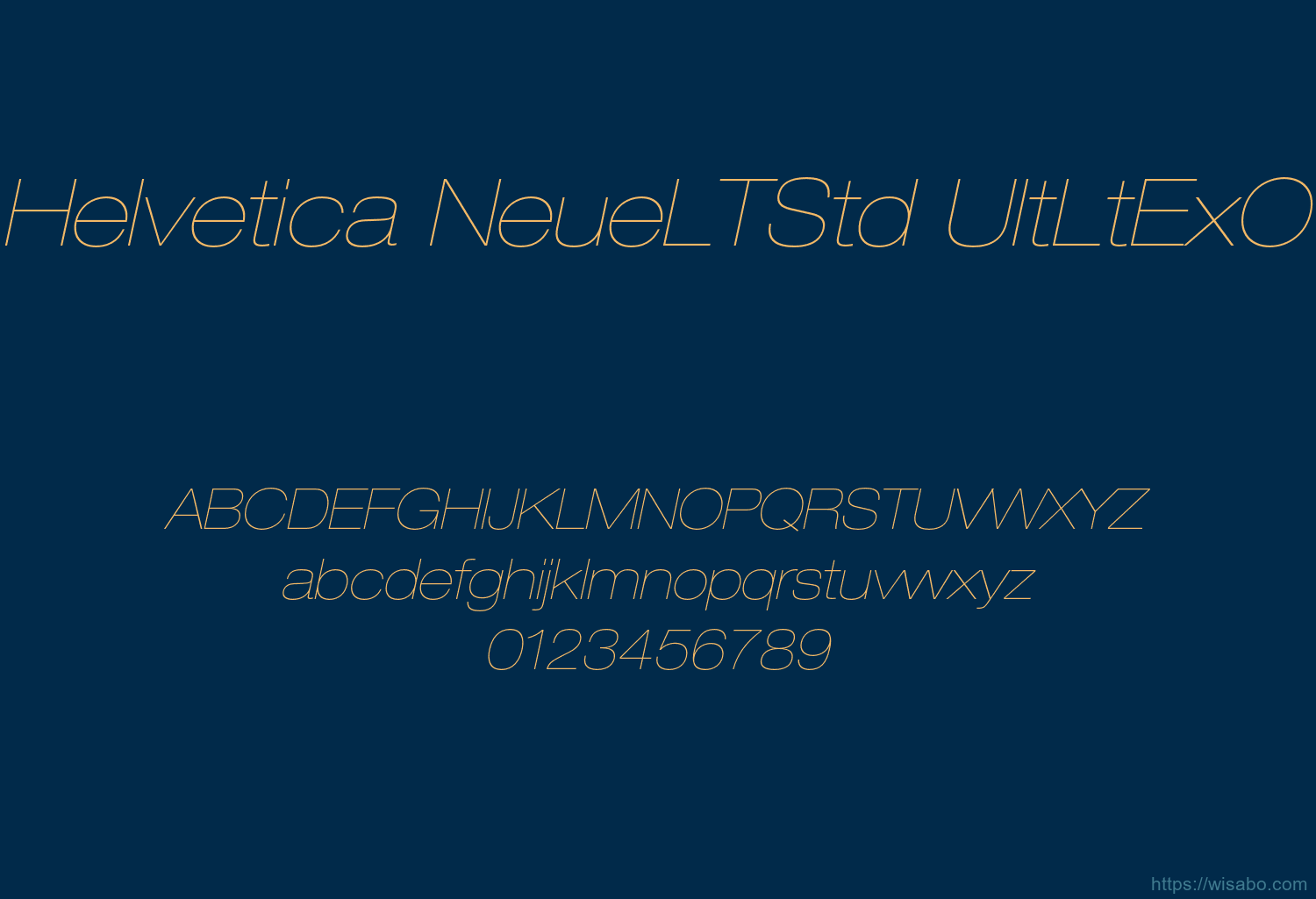 Helvetica NeueLTStd UltLtExO