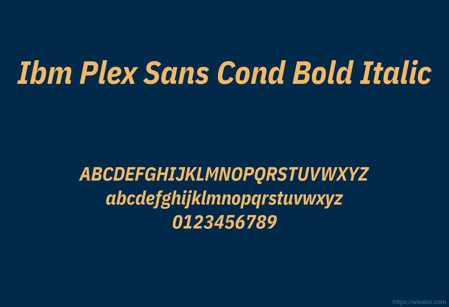 Ibm Plex Sans Cond Bold Italic
