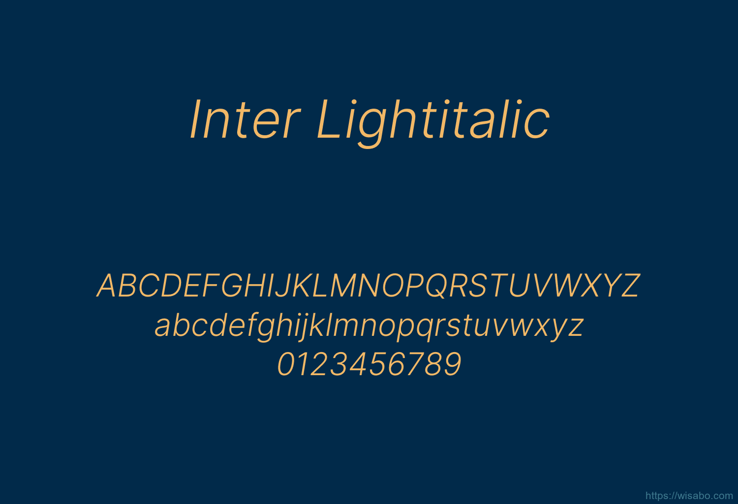 Inter Lightitalic
