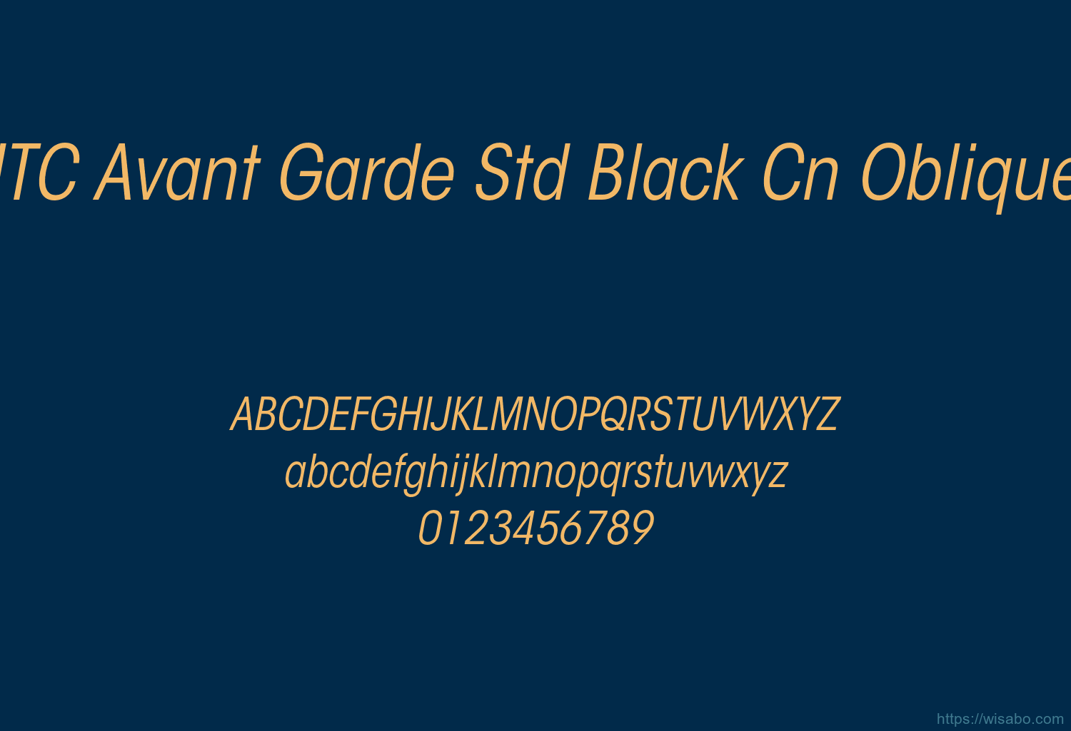 ITC Avant Garde Std Black Cn Oblique ITC Avant Garde Std Black Cn Oblique