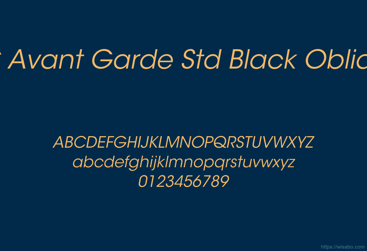 ITC Avant Garde Std Black Oblique ITC Avant Garde Std Black Oblique
