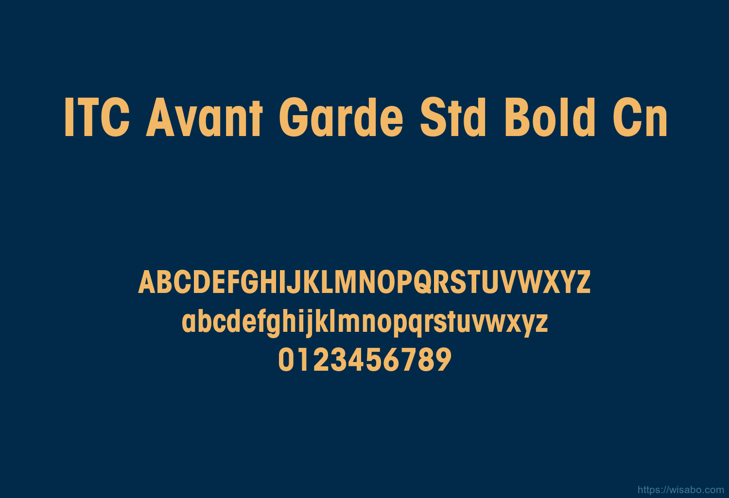 ITC Avant Garde Std Bold Cn ITC Avant Garde Std Bold Cn