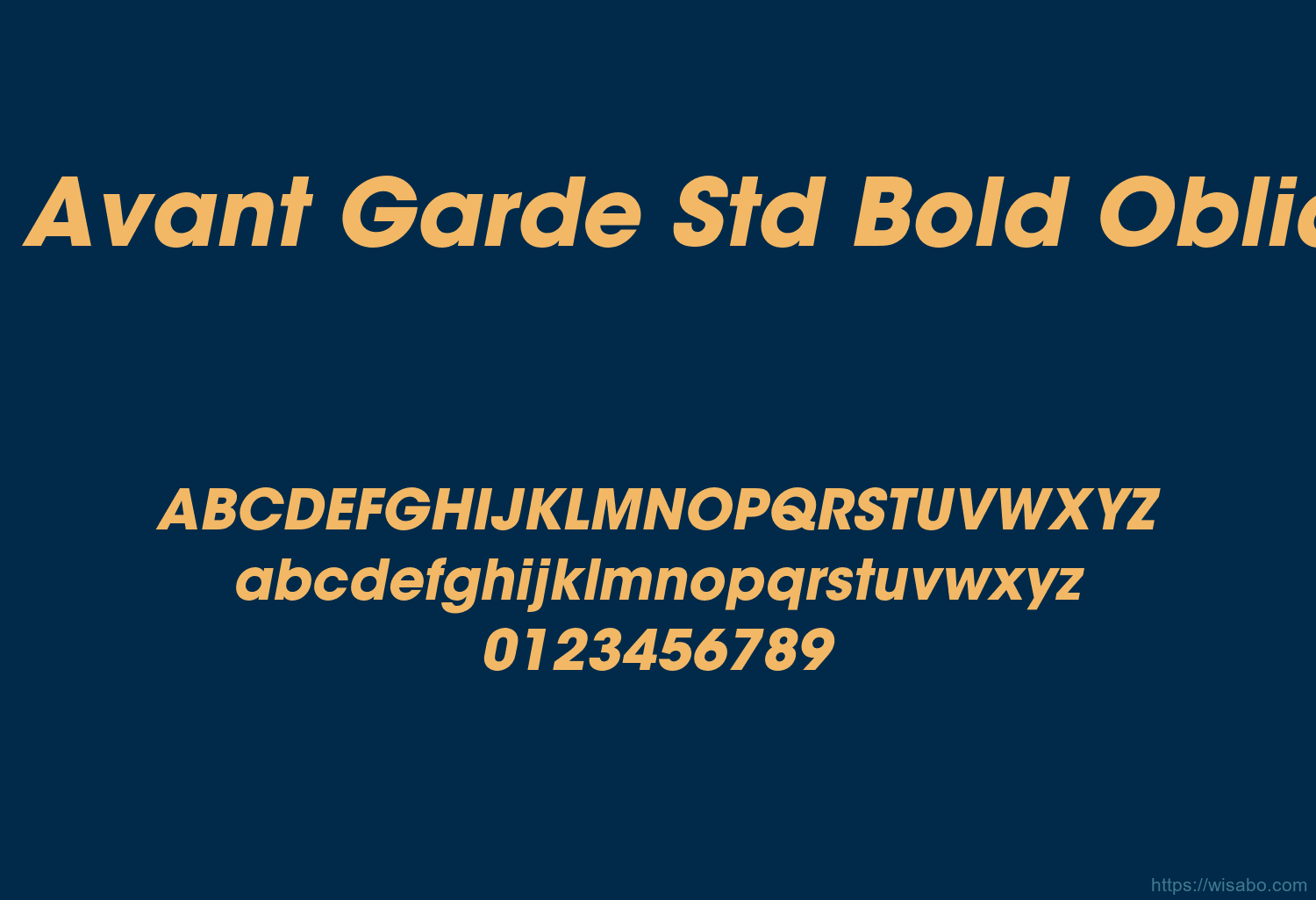 ITC Avant Garde Std Bold Oblique ITC Avant Garde Std Bold Oblique
