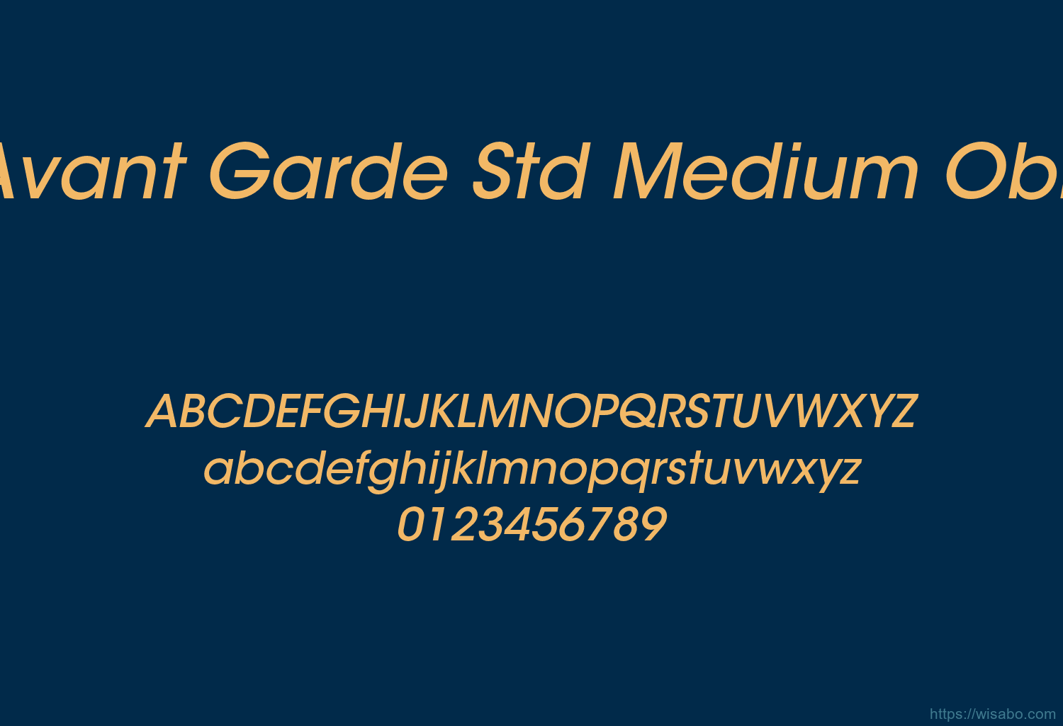 ITC Avant Garde Std Medium Oblique ITC Avant Garde Std Medium Oblique