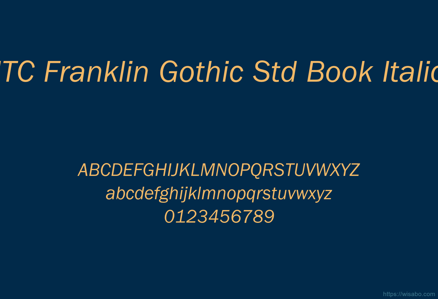 ITC Franklin Gothic Std Book Italic
