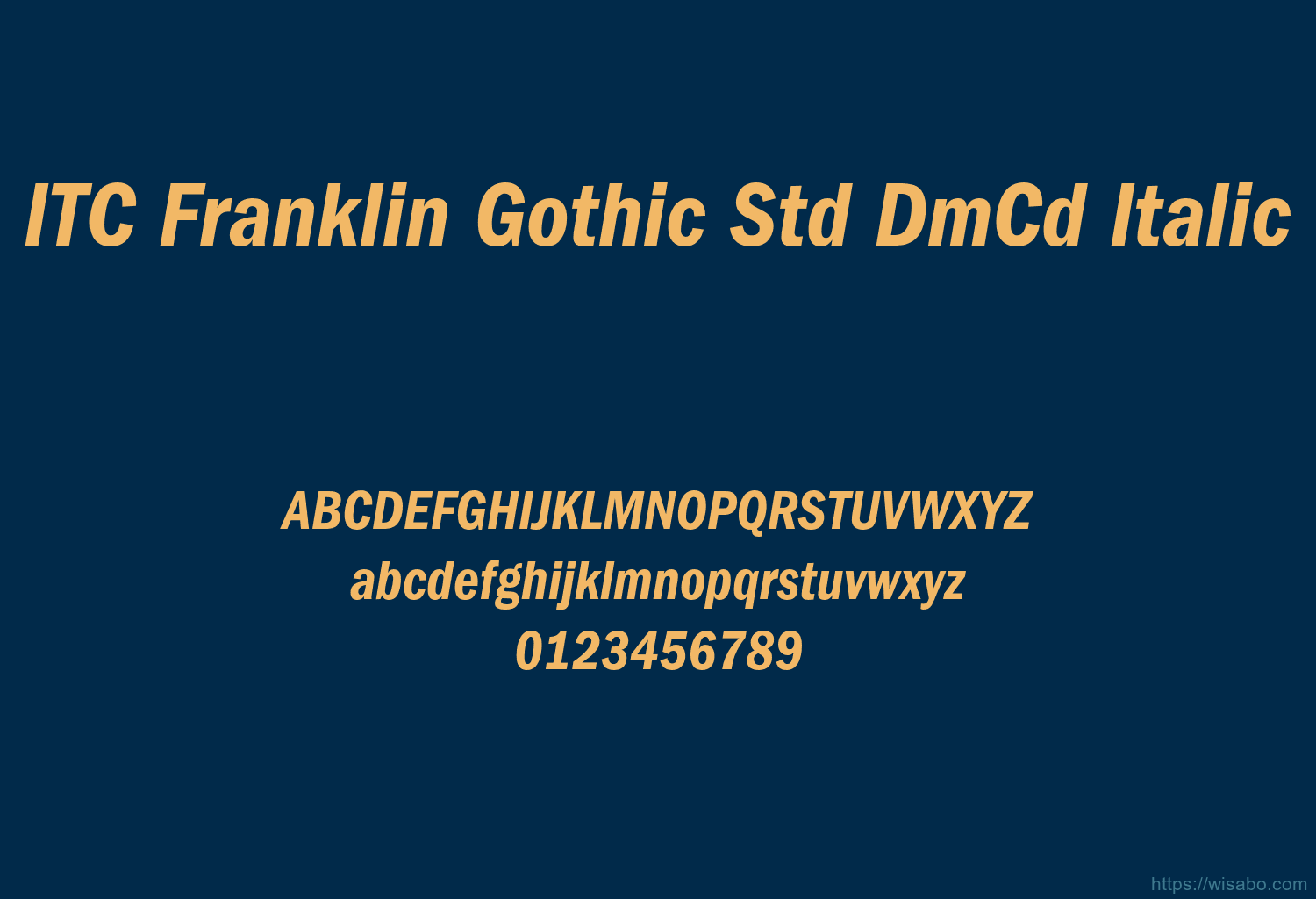 ITC Franklin Gothic Std DmCd Italic