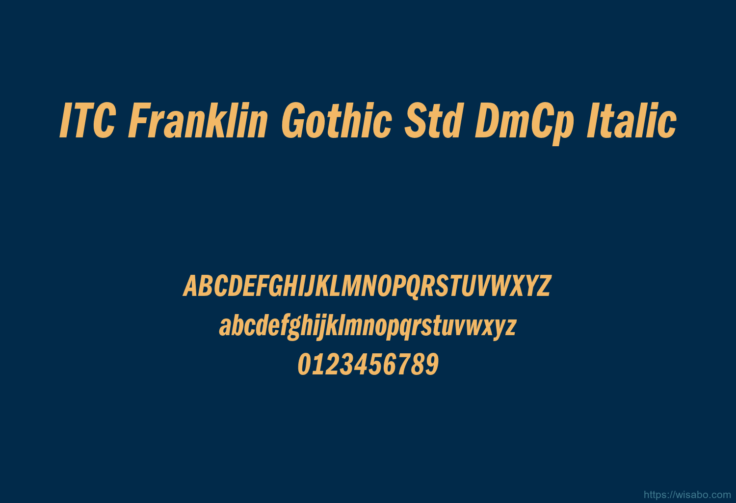 ITC Franklin Gothic Std DmCp Italic