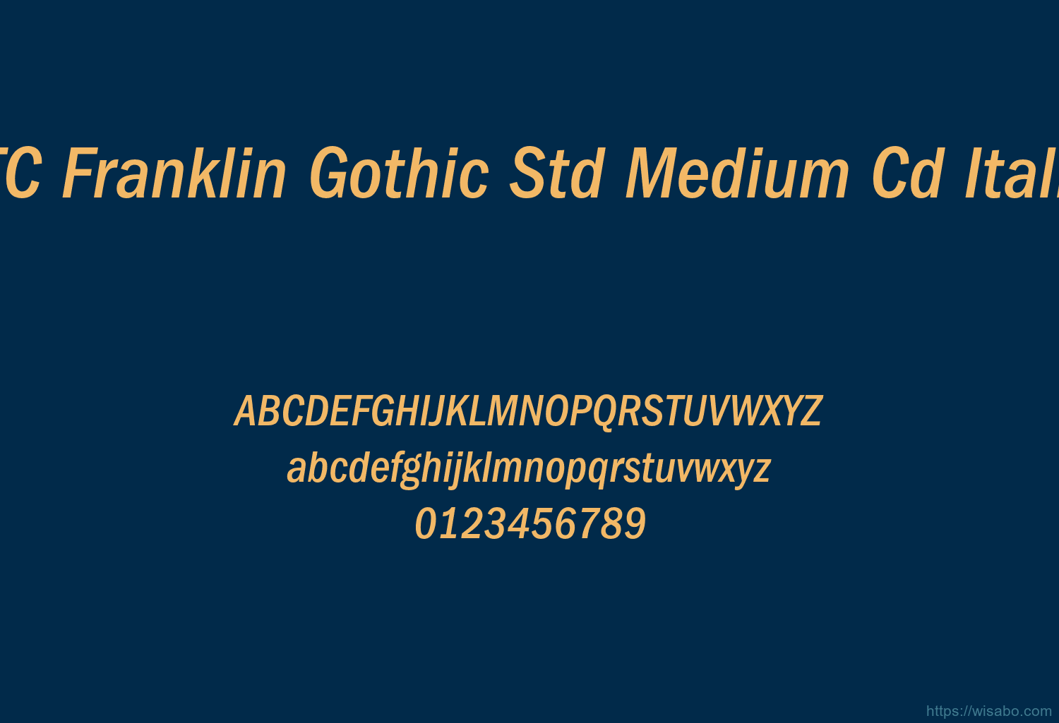 ITC Franklin Gothic Std Medium Cd Italic