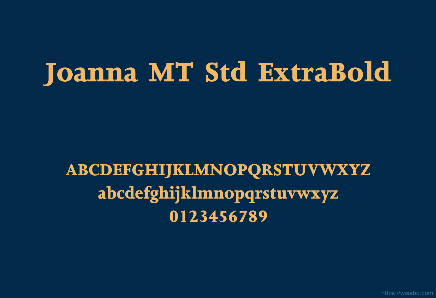Joanna MT Std ExtraBold
