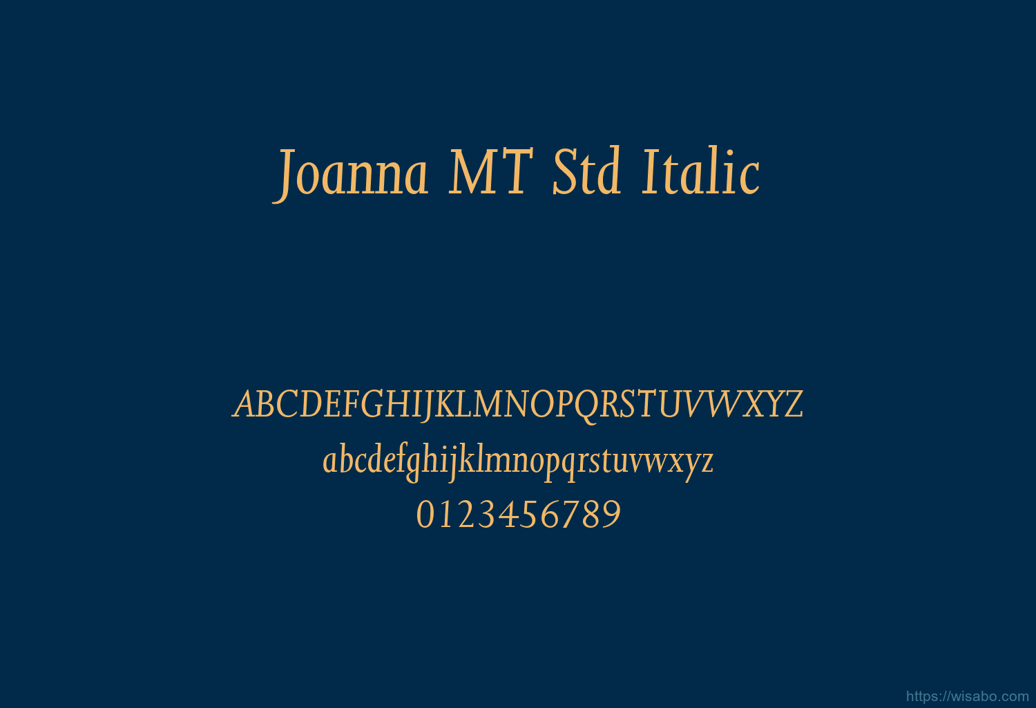 Joanna MT Std Italic