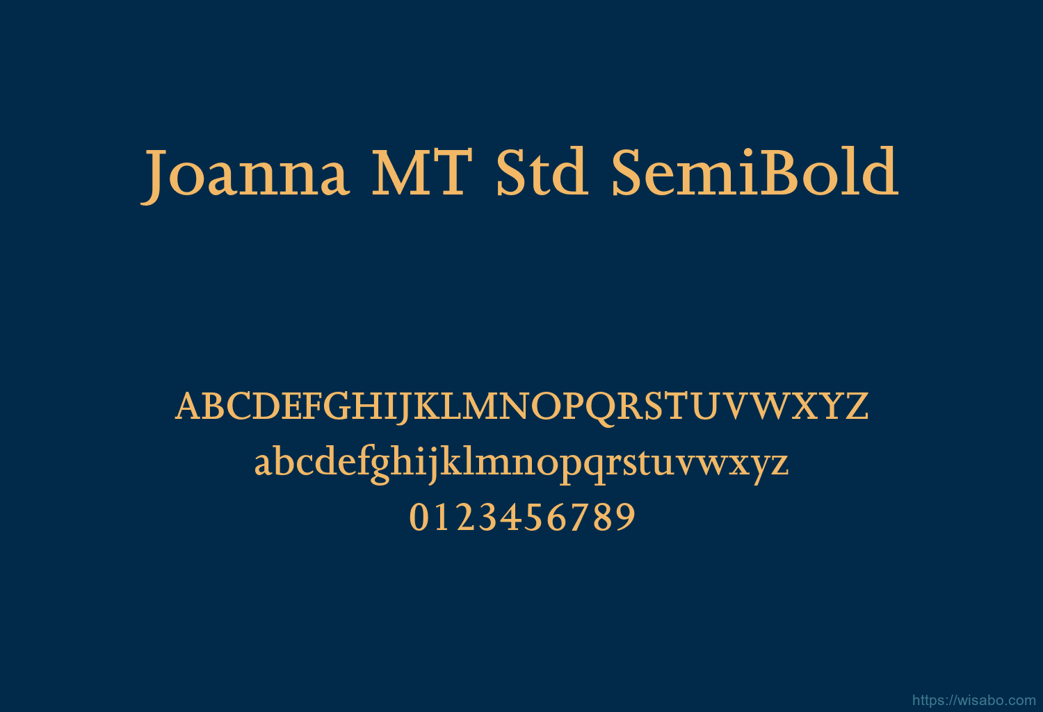 Joanna MT Std SemiBold