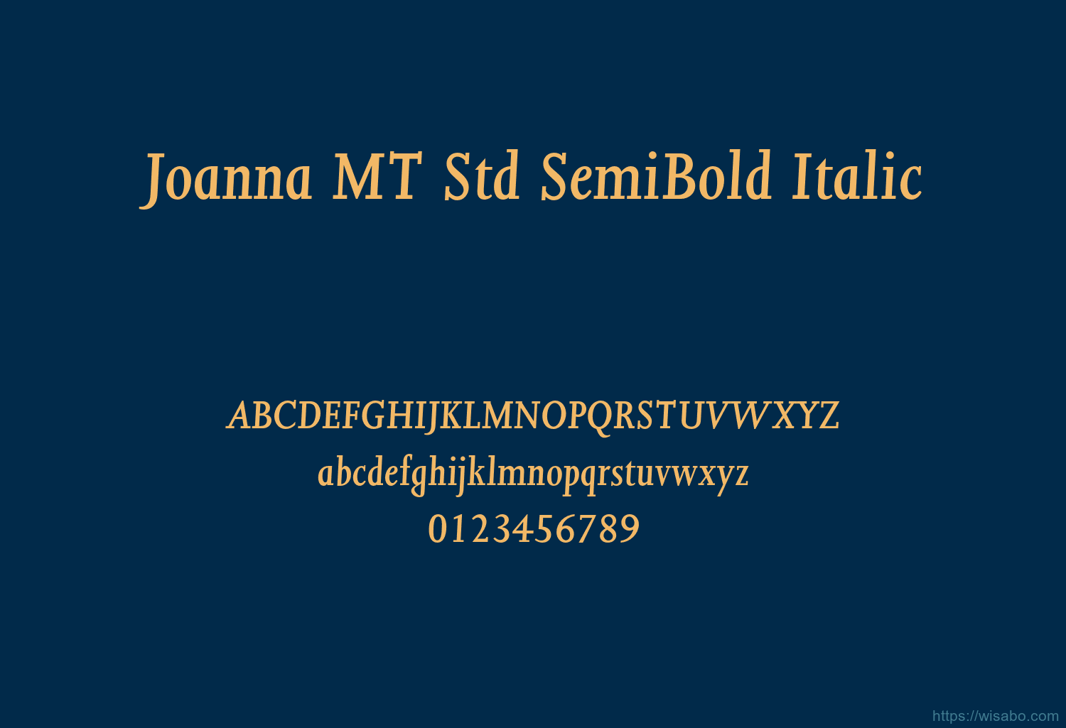 Joanna MT Std SemiBold Italic