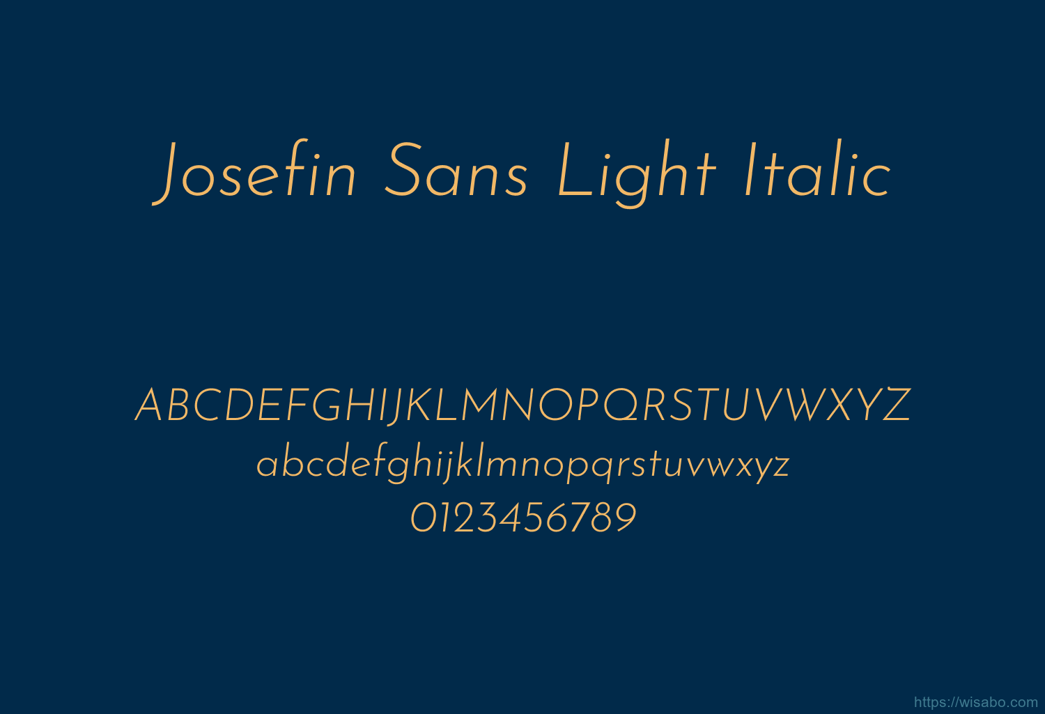 Josefin Sans Light Italic