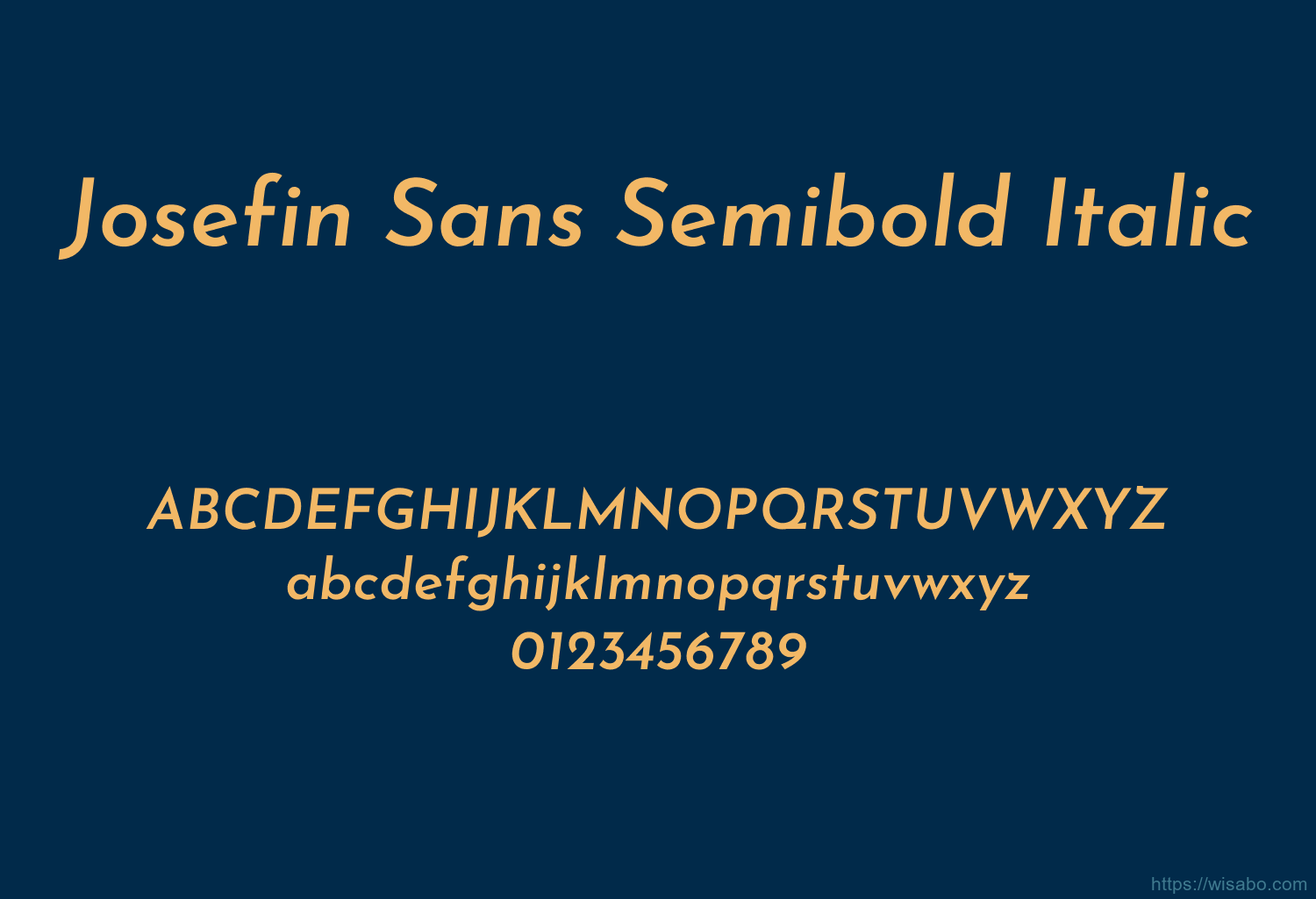 Josefin Sans Semibold Italic