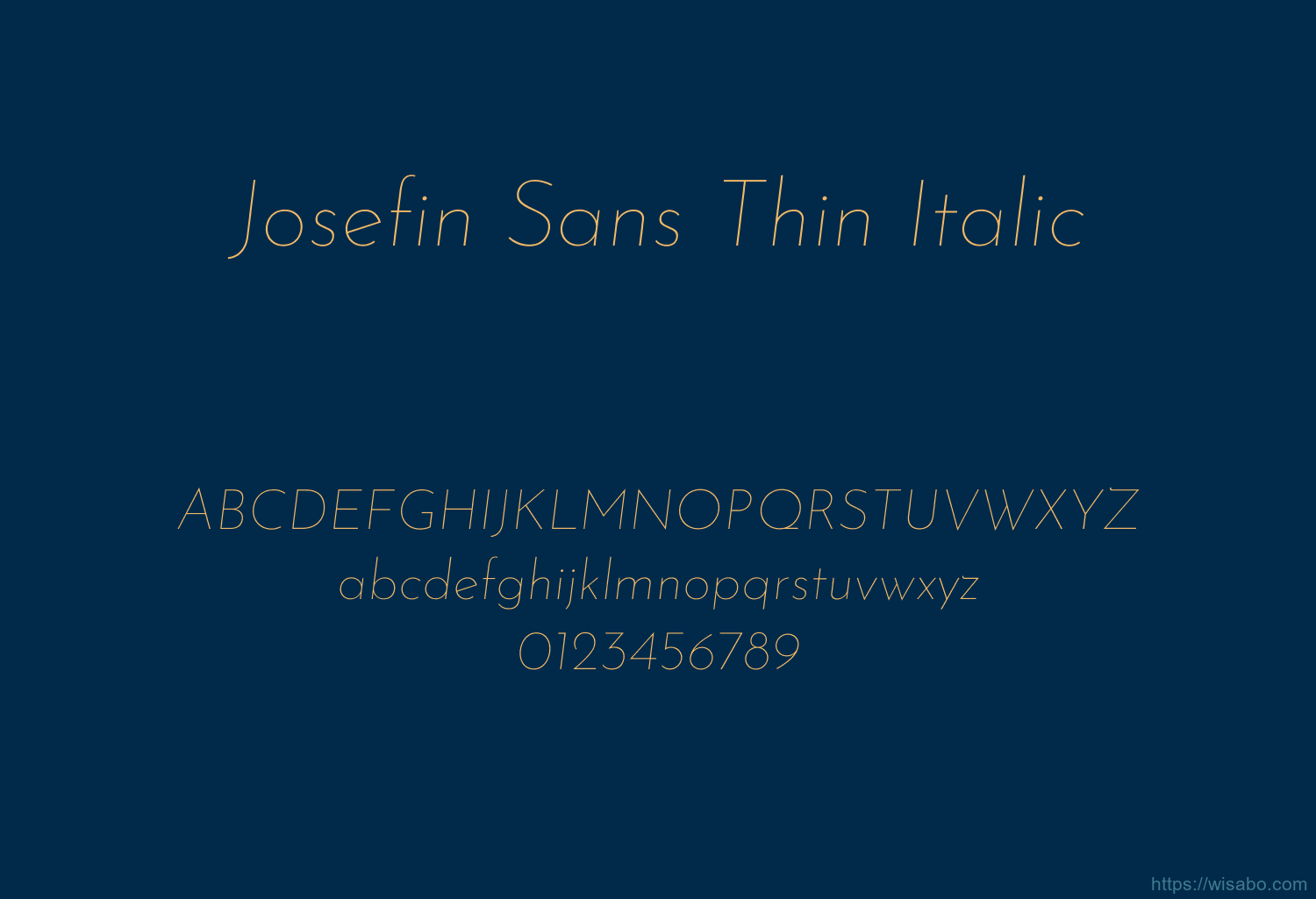 Josefin Sans Thin Italic Josefin Sans Thin Italic