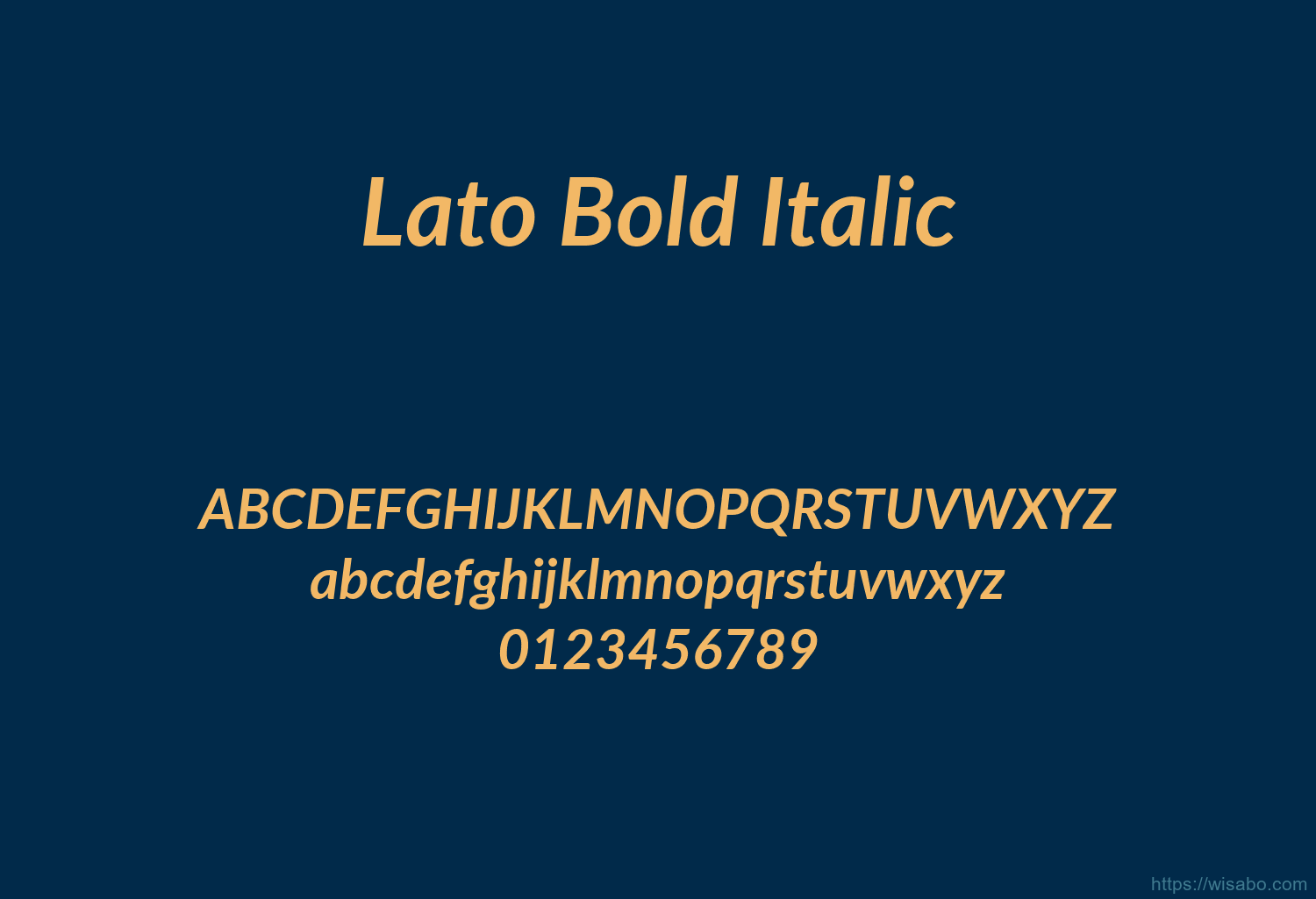 Lato Bold Italic Lato Bold Italic
