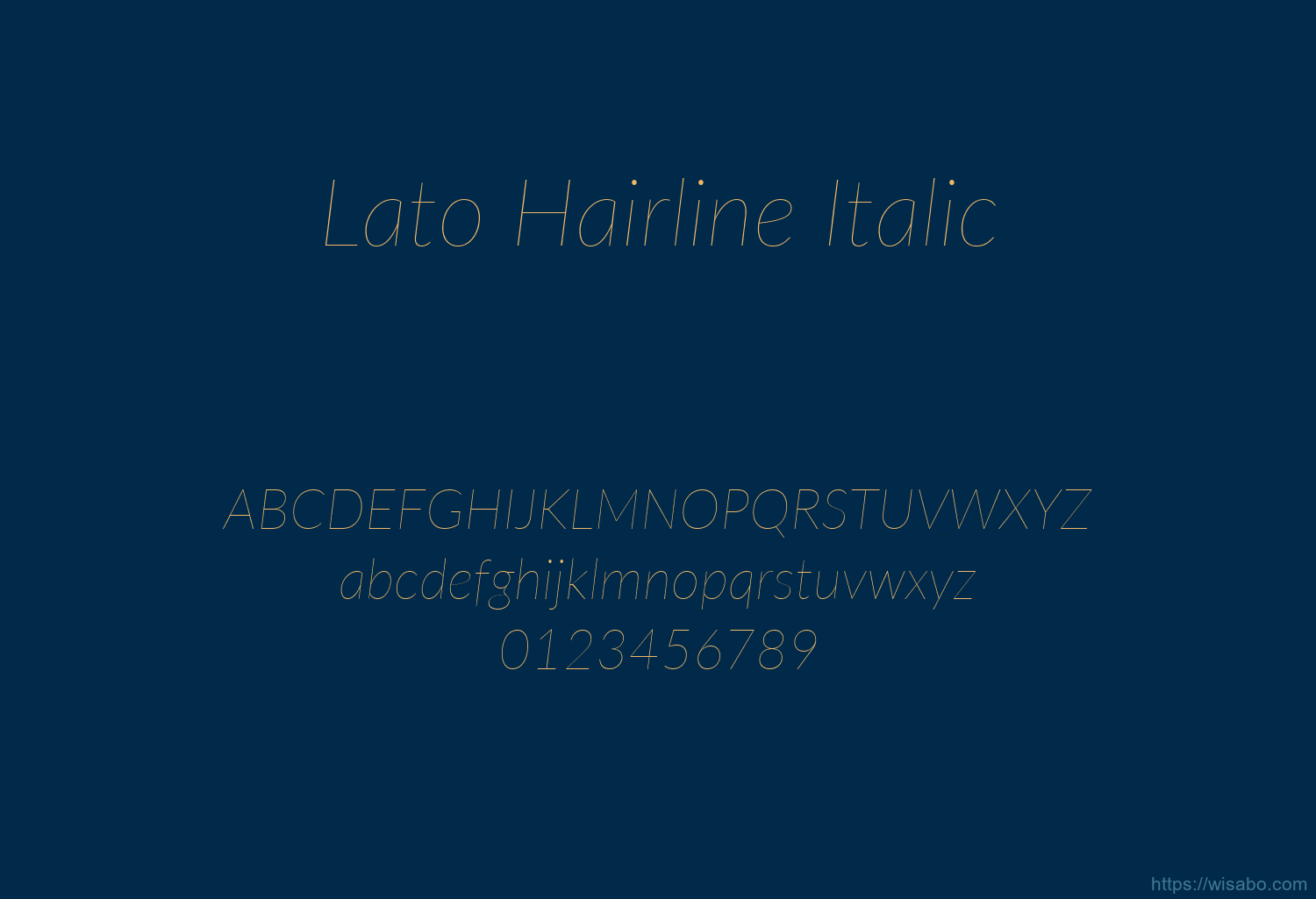 Lato Hairline Italic