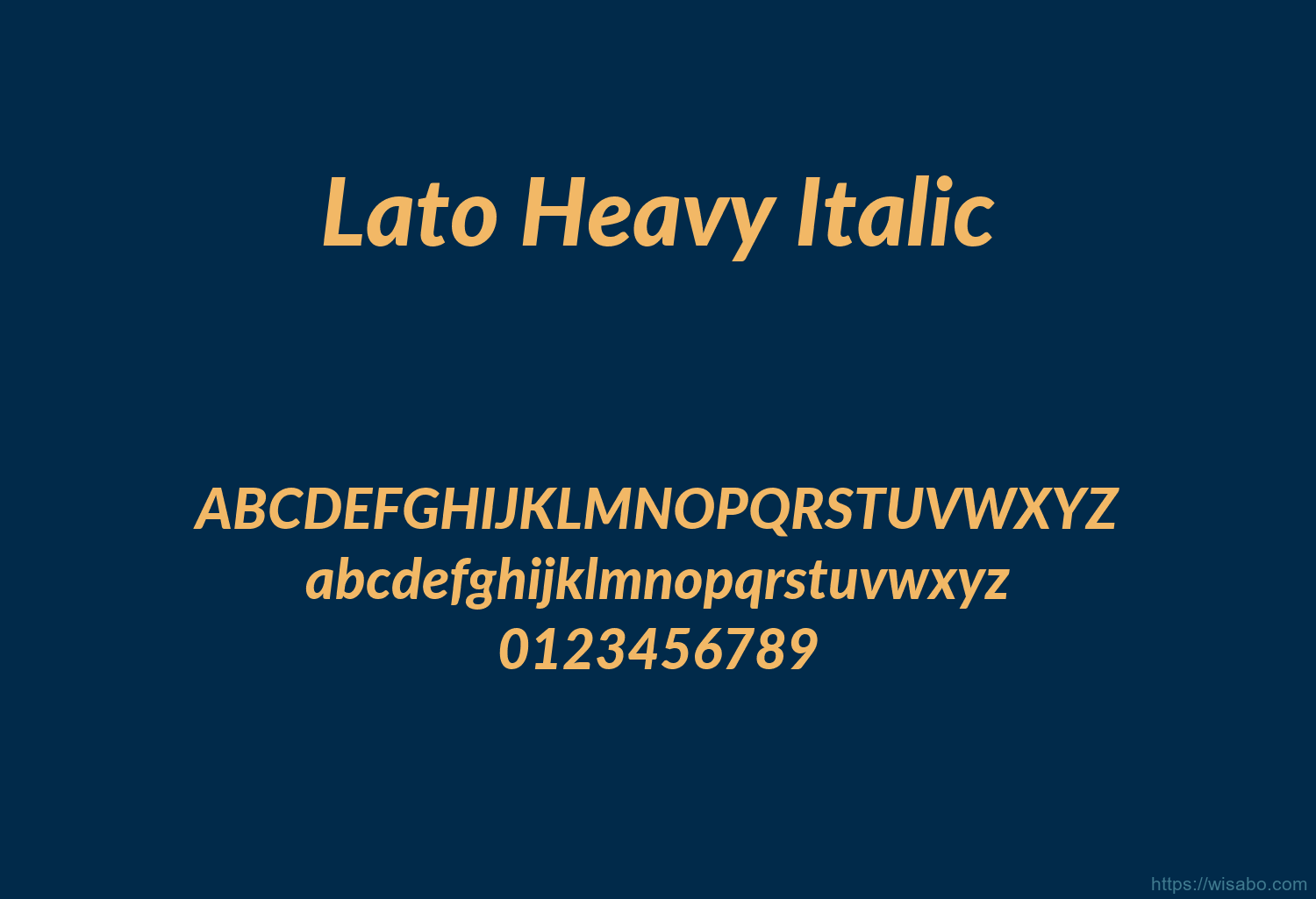 Lato Heavy Italic
