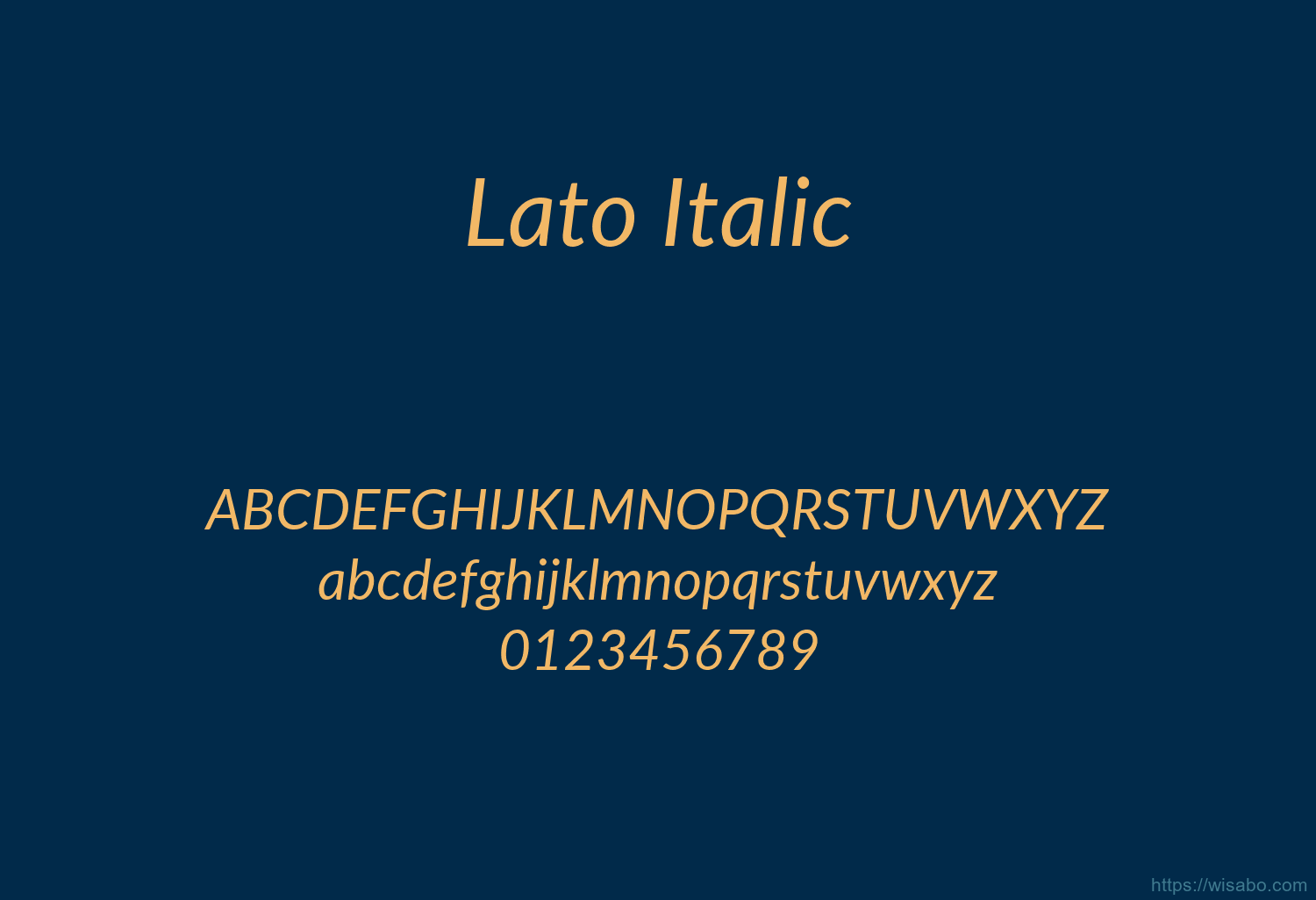 Lato Italic Lato Italic