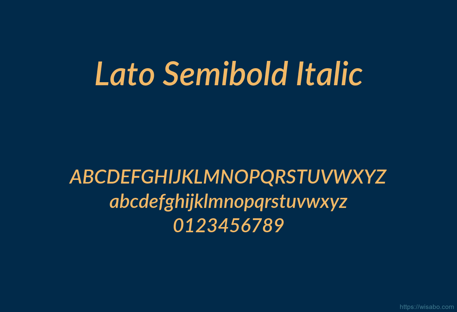 Lato Semibold Italic Lato Semibold Italic