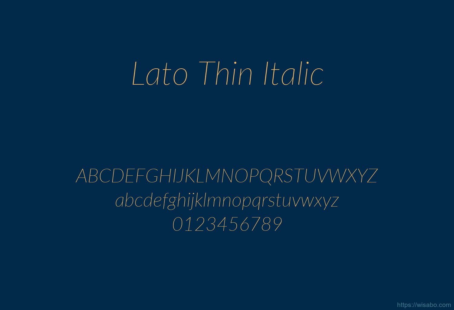 Lato Thin Italic Lato Thin Italic