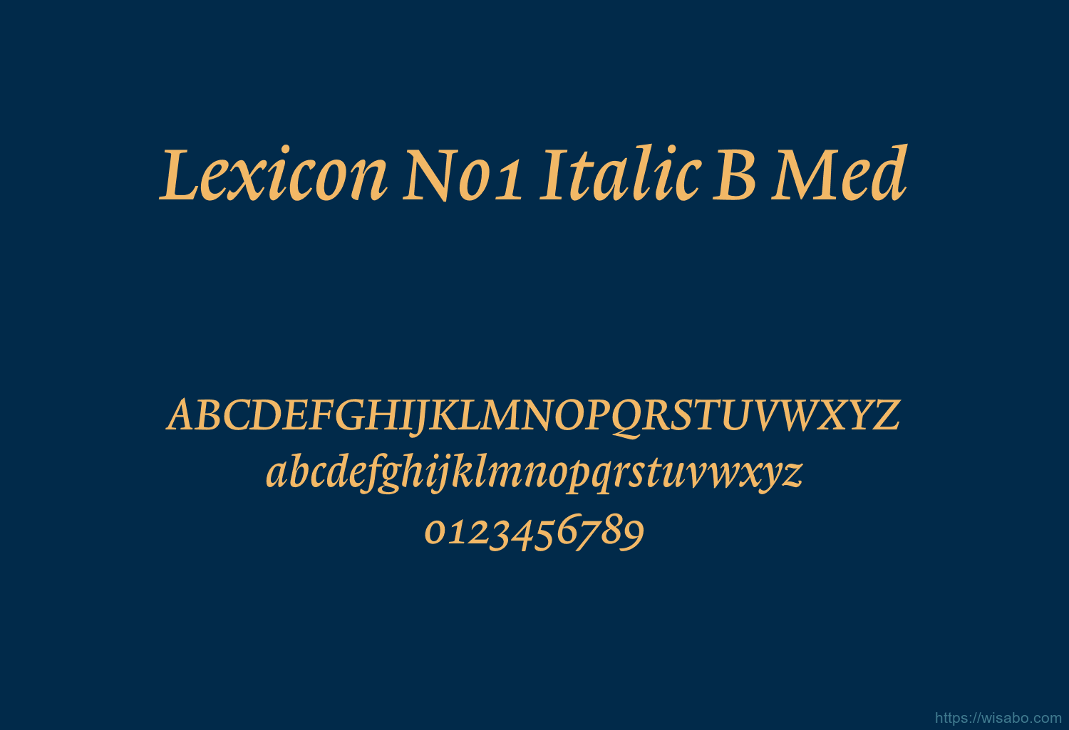 Lexicon No1 Italic B Med
